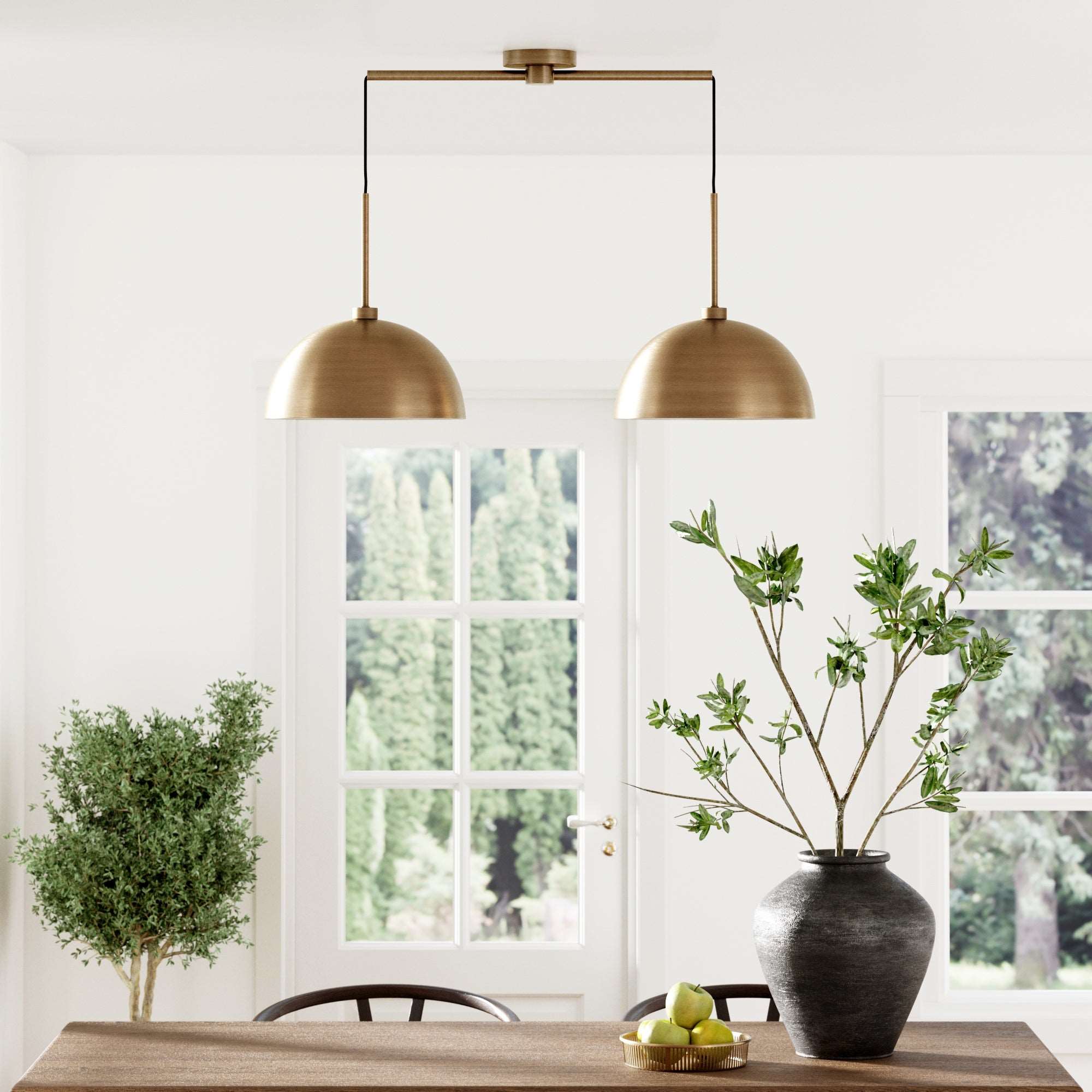 Metal Hanging Ceiling Pendant Light Brass - Nathan James