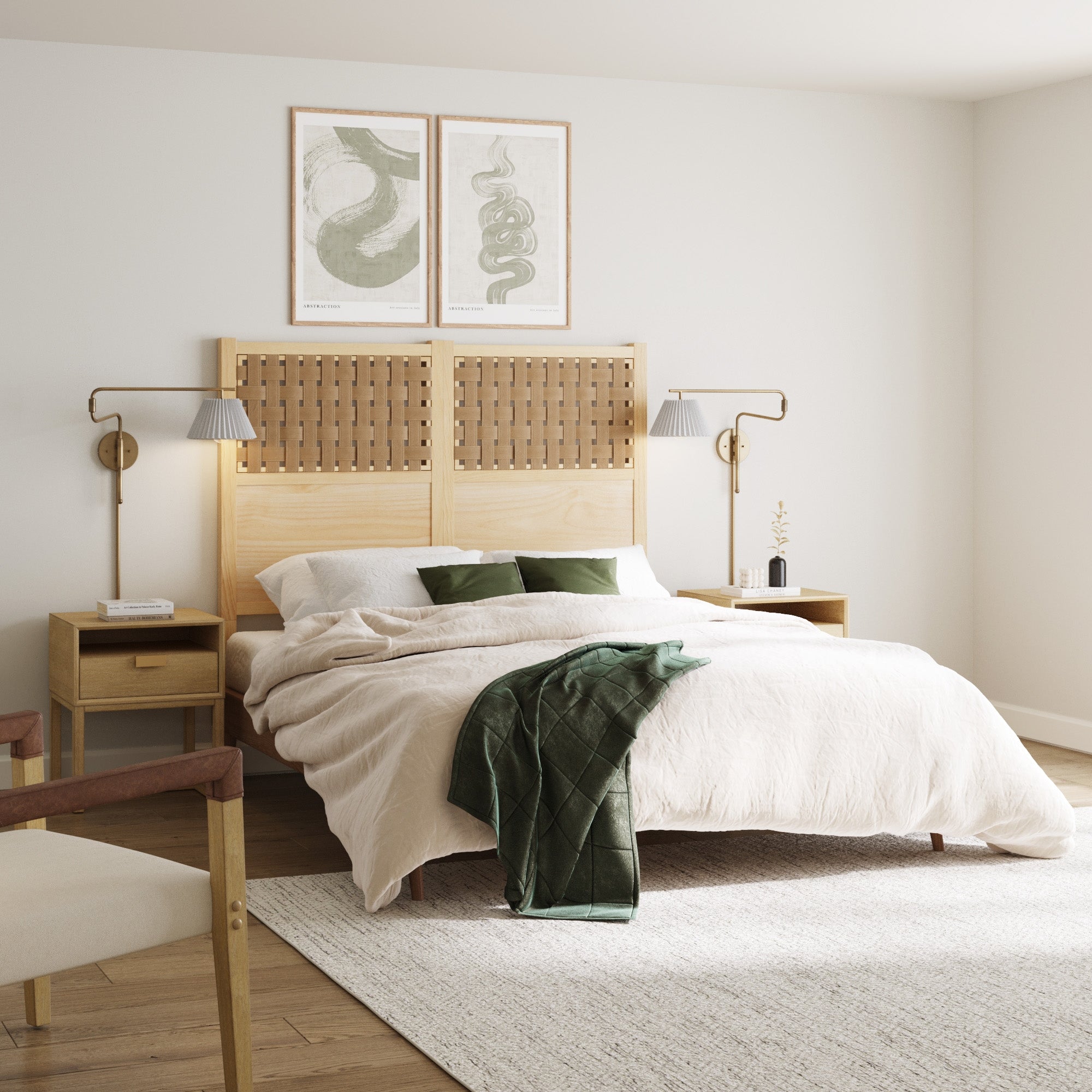 Metal Swing Arm Plug - in Wall Light Brass - Nathan James