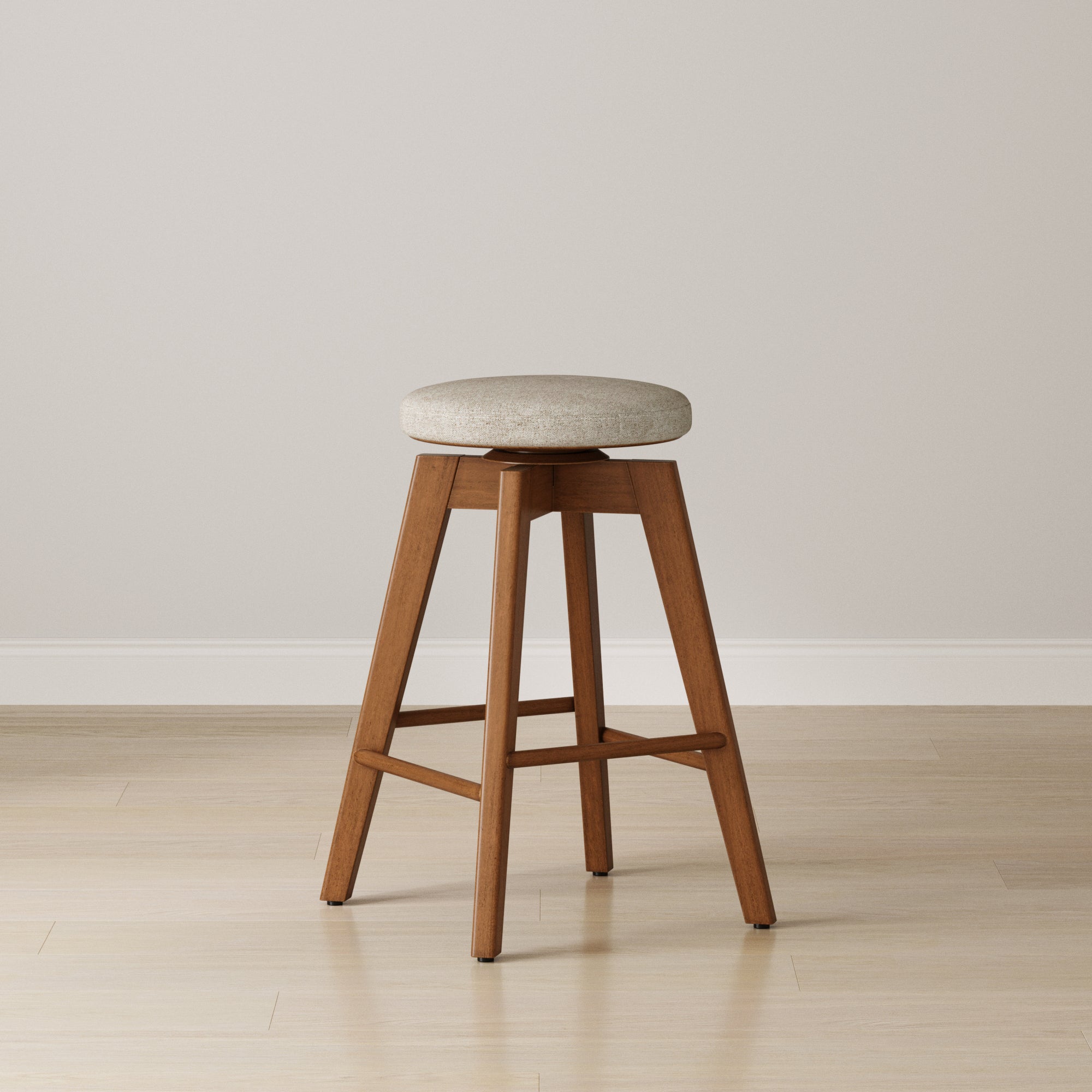 Wood Swivel Cushion Counter Height Bar Stool Brown - Nathan James