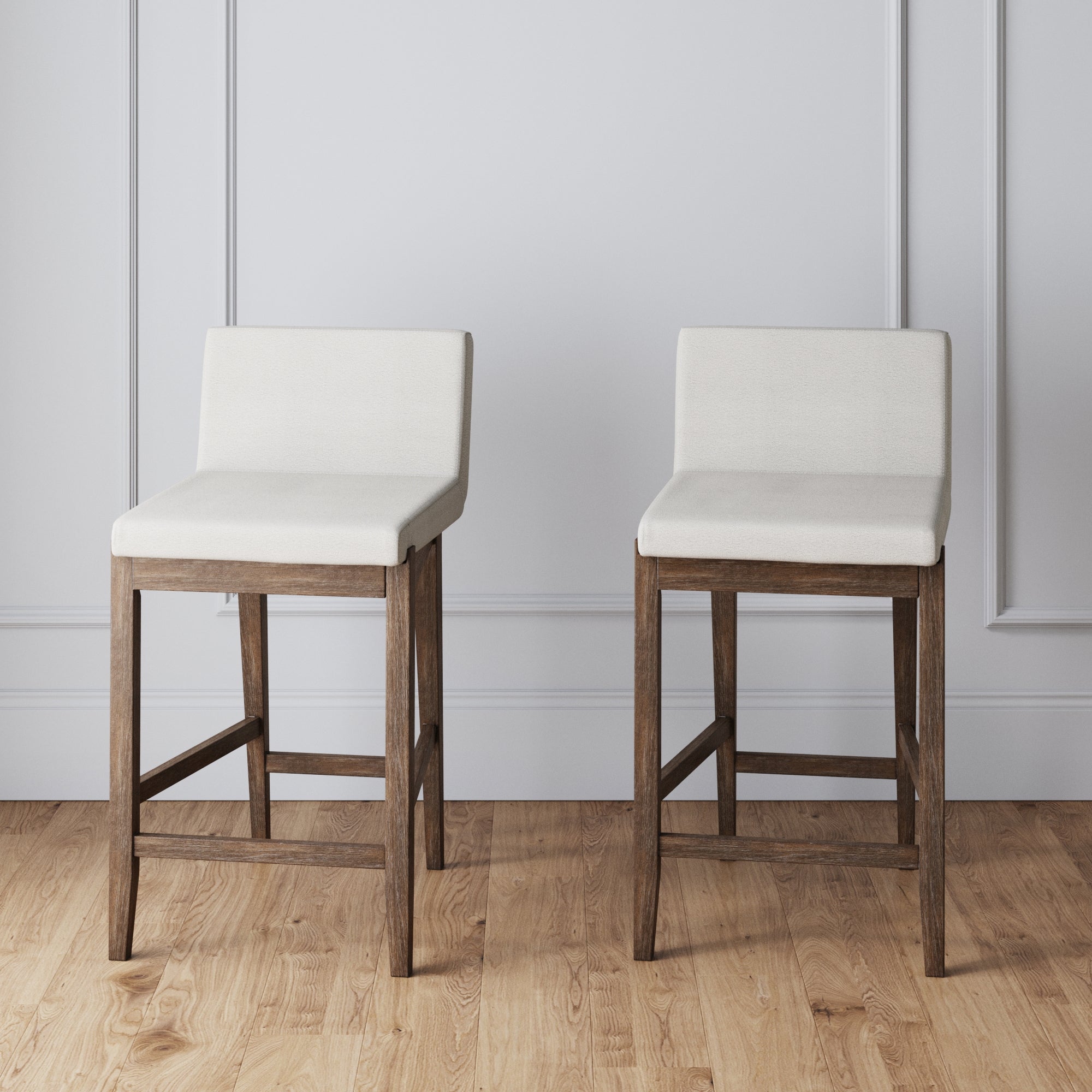 Boucle Counter Height Bar Stools Dark Brown (Set of 2) - Nathan James