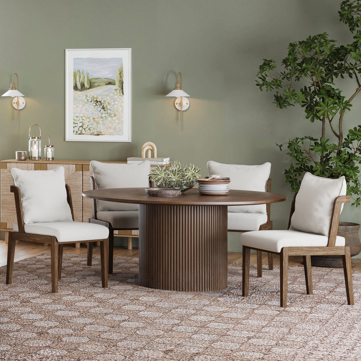 Scandinavian Dining Chair with Back Dark Brown (Set of 4) - Nathan James