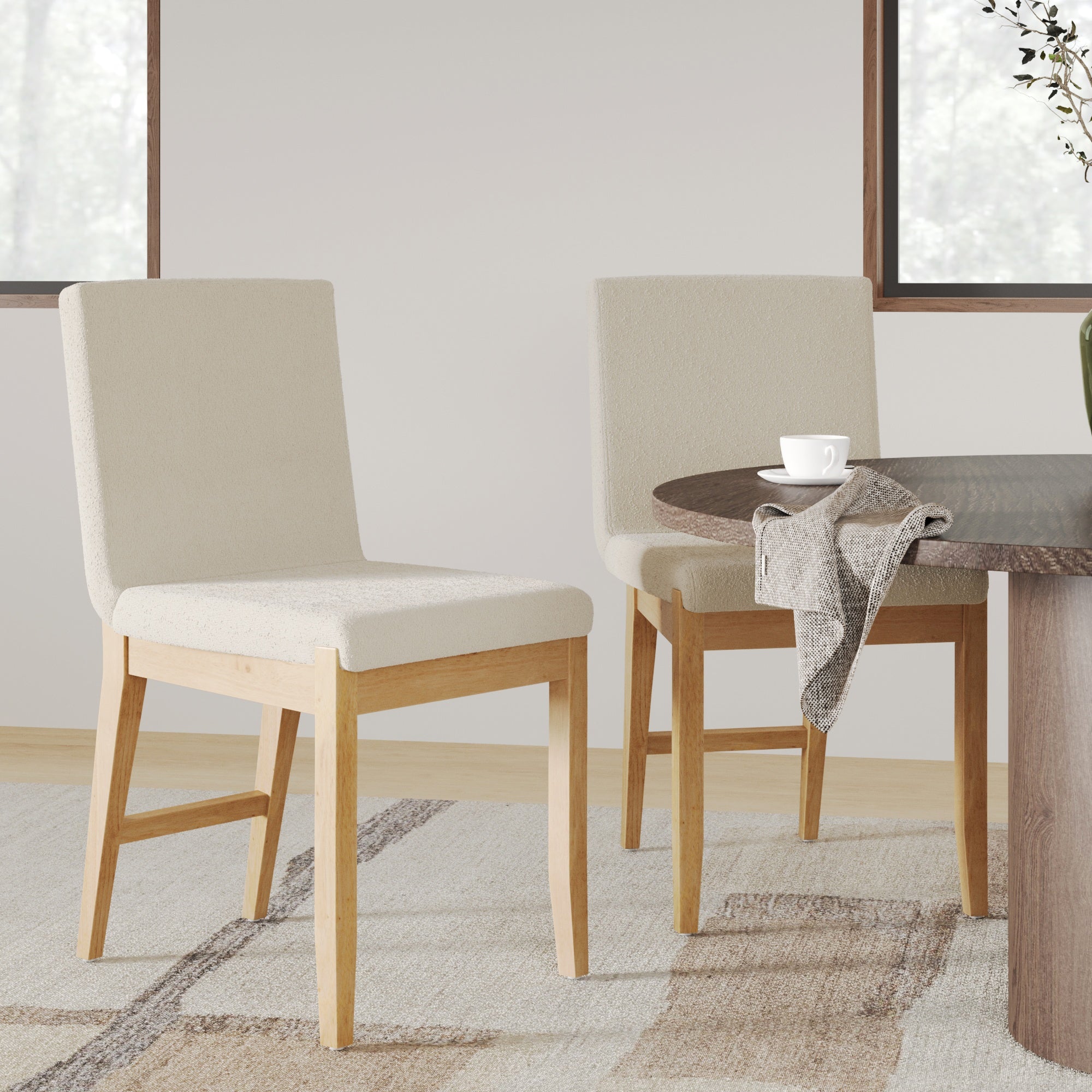 Modern Exposed Back Dining Chair (Set of 2) - Nathan James