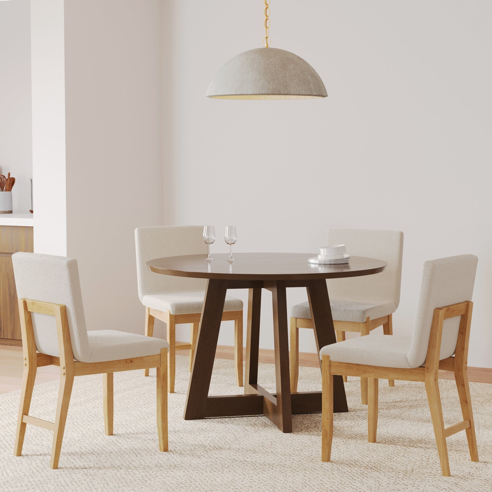 Modern Exposed Back Dining Chair (Set of 4) - Nathan James