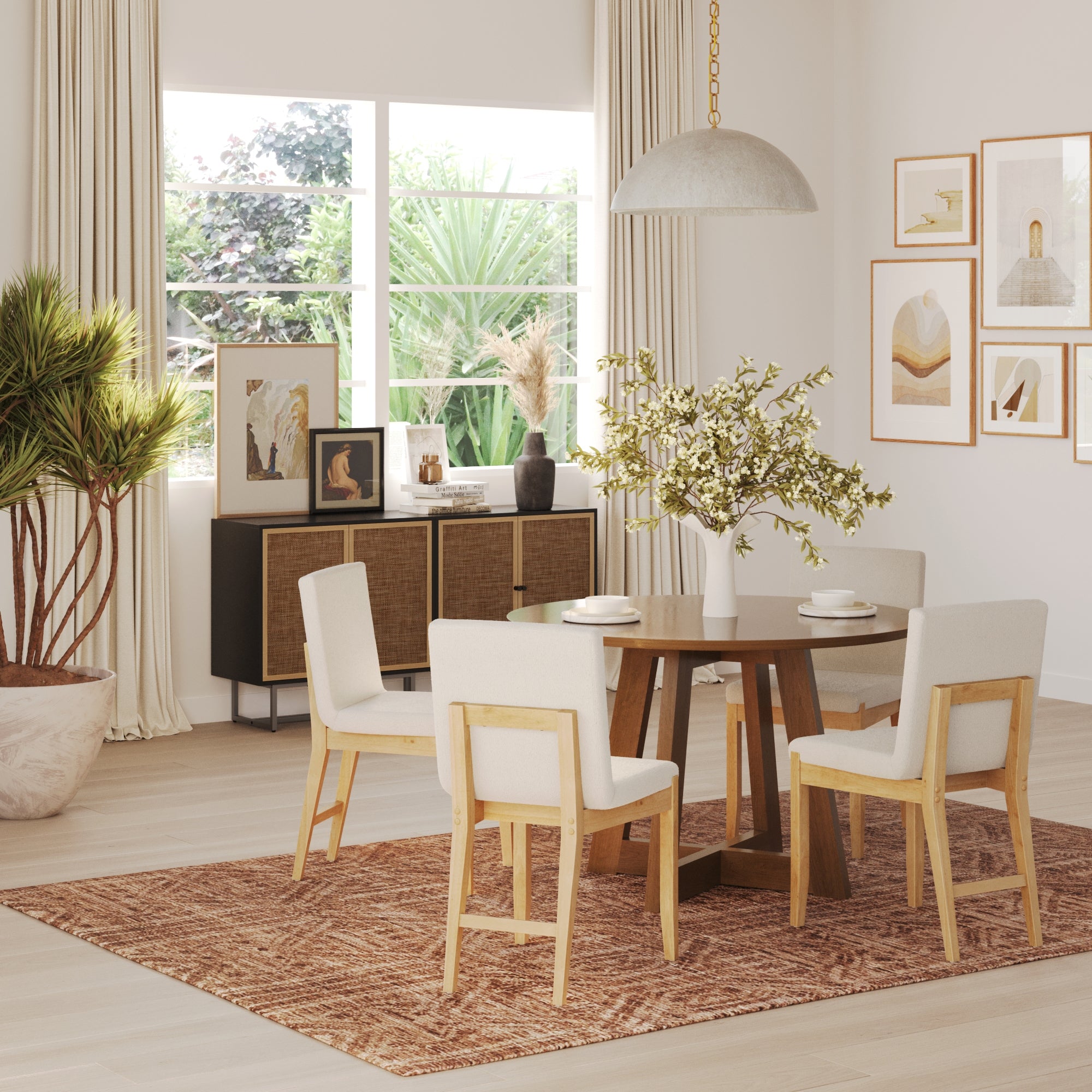Modern Exposed Back Dining Chair (Set of 4) - Nathan James