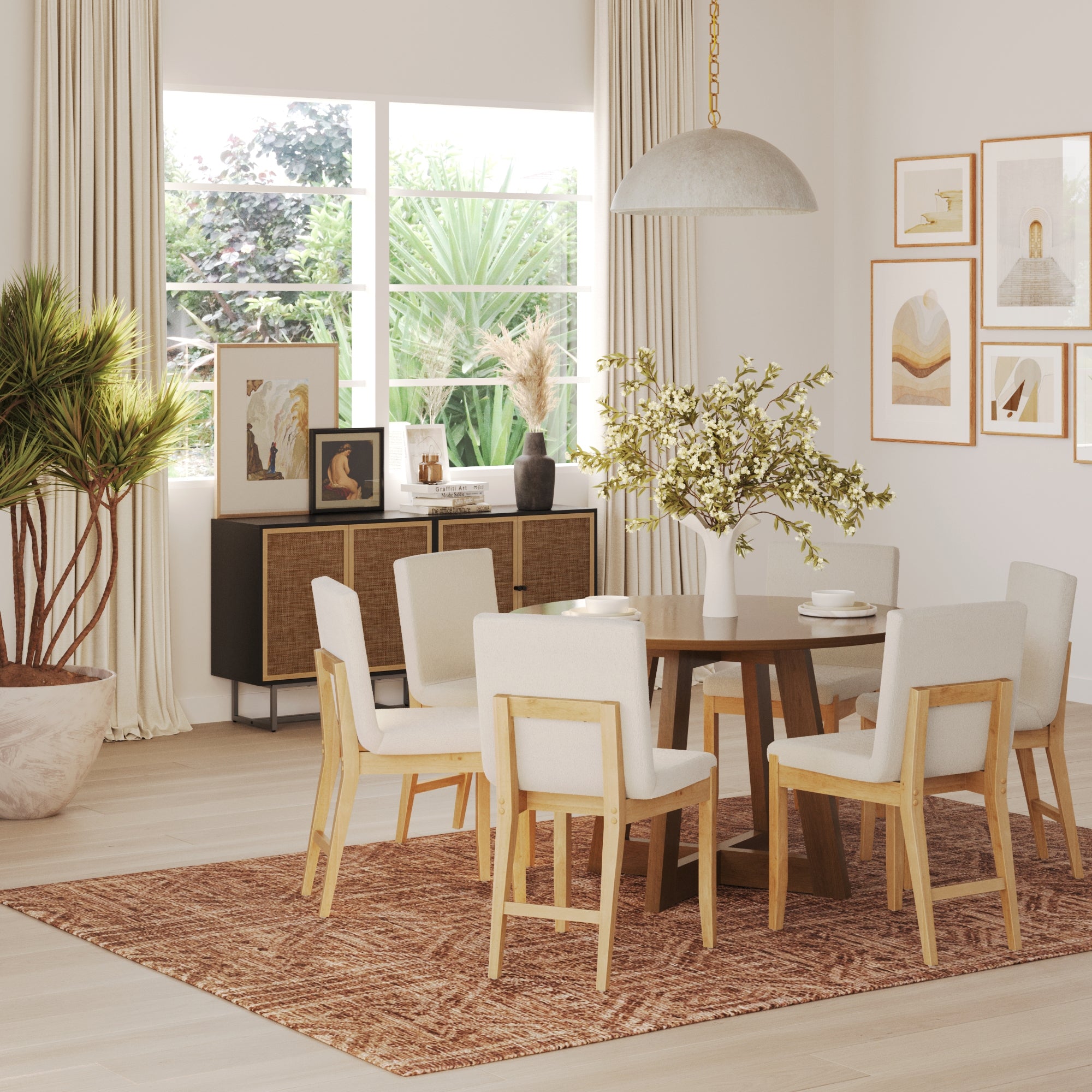 Modern Exposed Back Dining Chair (Set of 6) - Nathan James