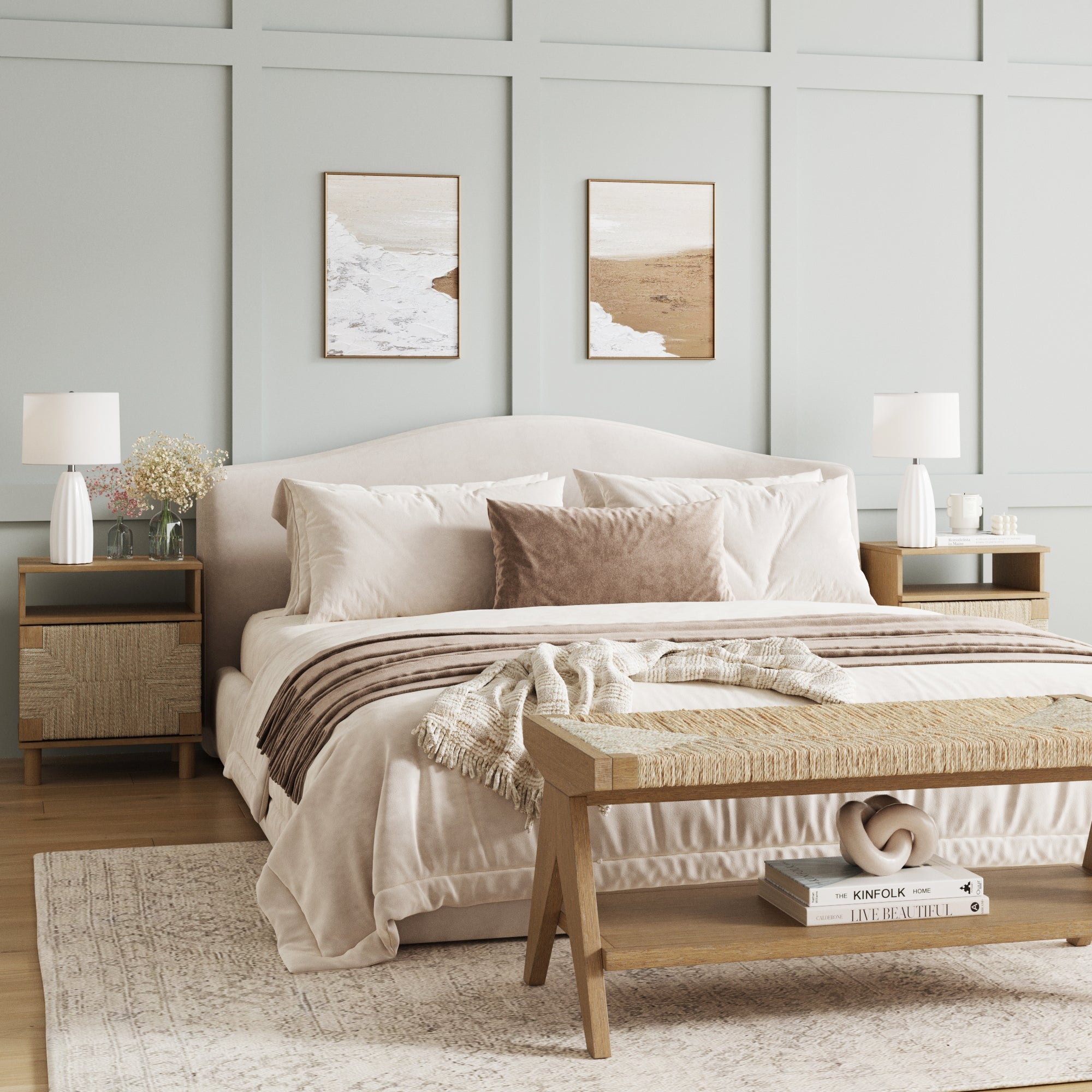 Boho Bedroom Set Light Brown - Nathan James