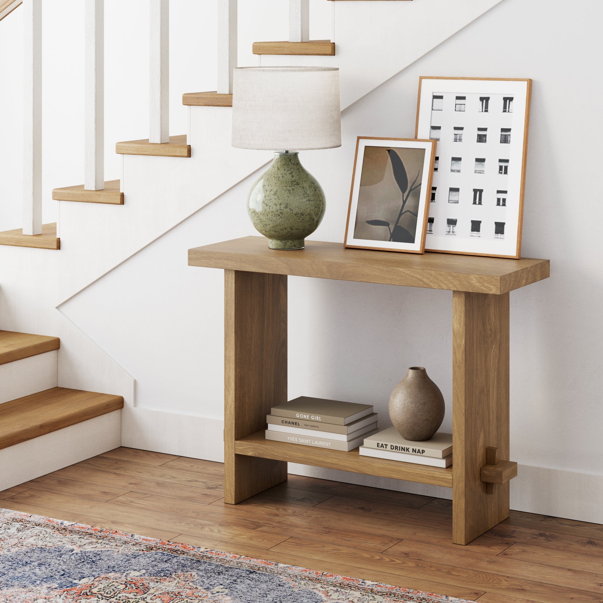 Wood Console Table Light Brown - Nathan James