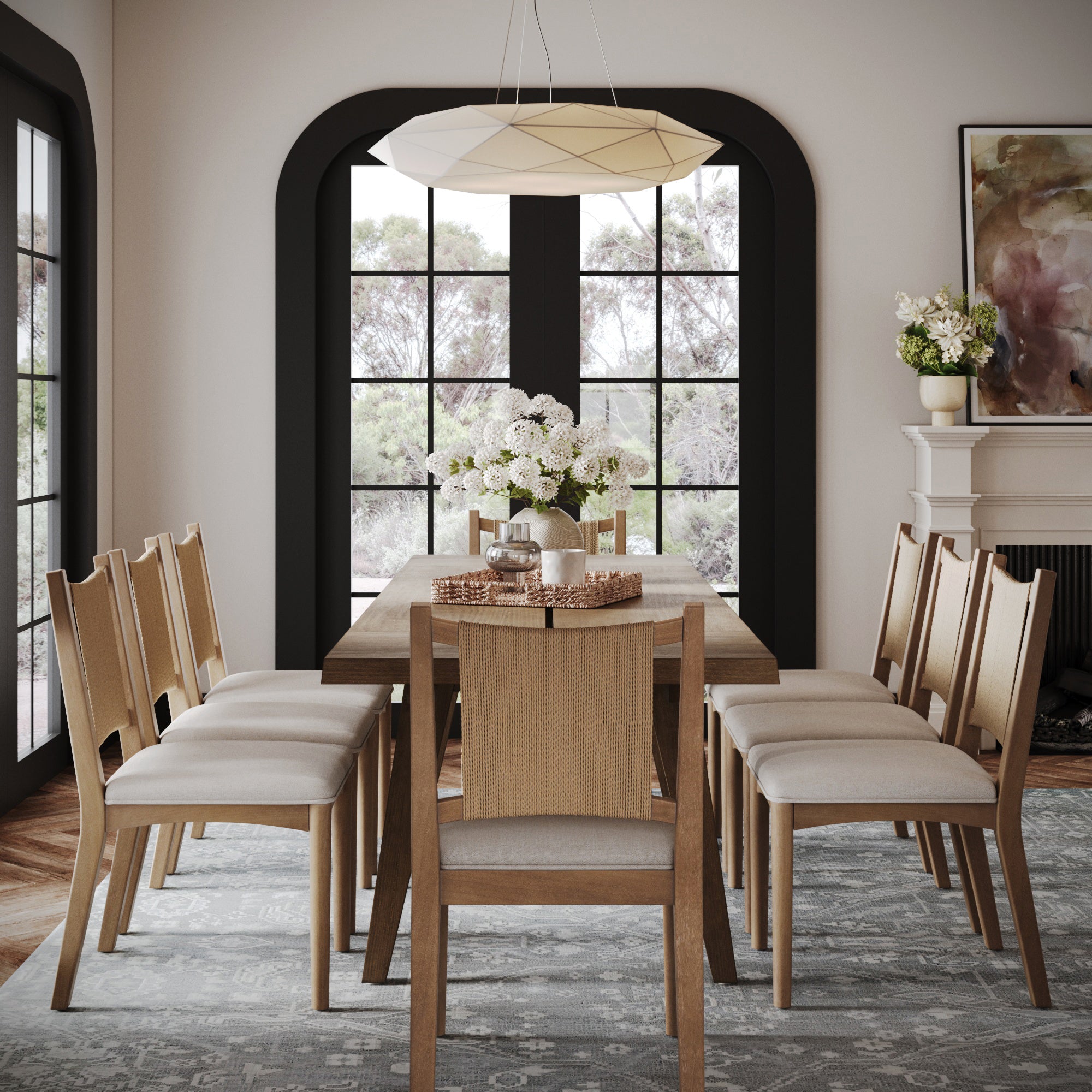 Modern Farmhouse Mango Wood Table Extension Light Brown - Nathan James