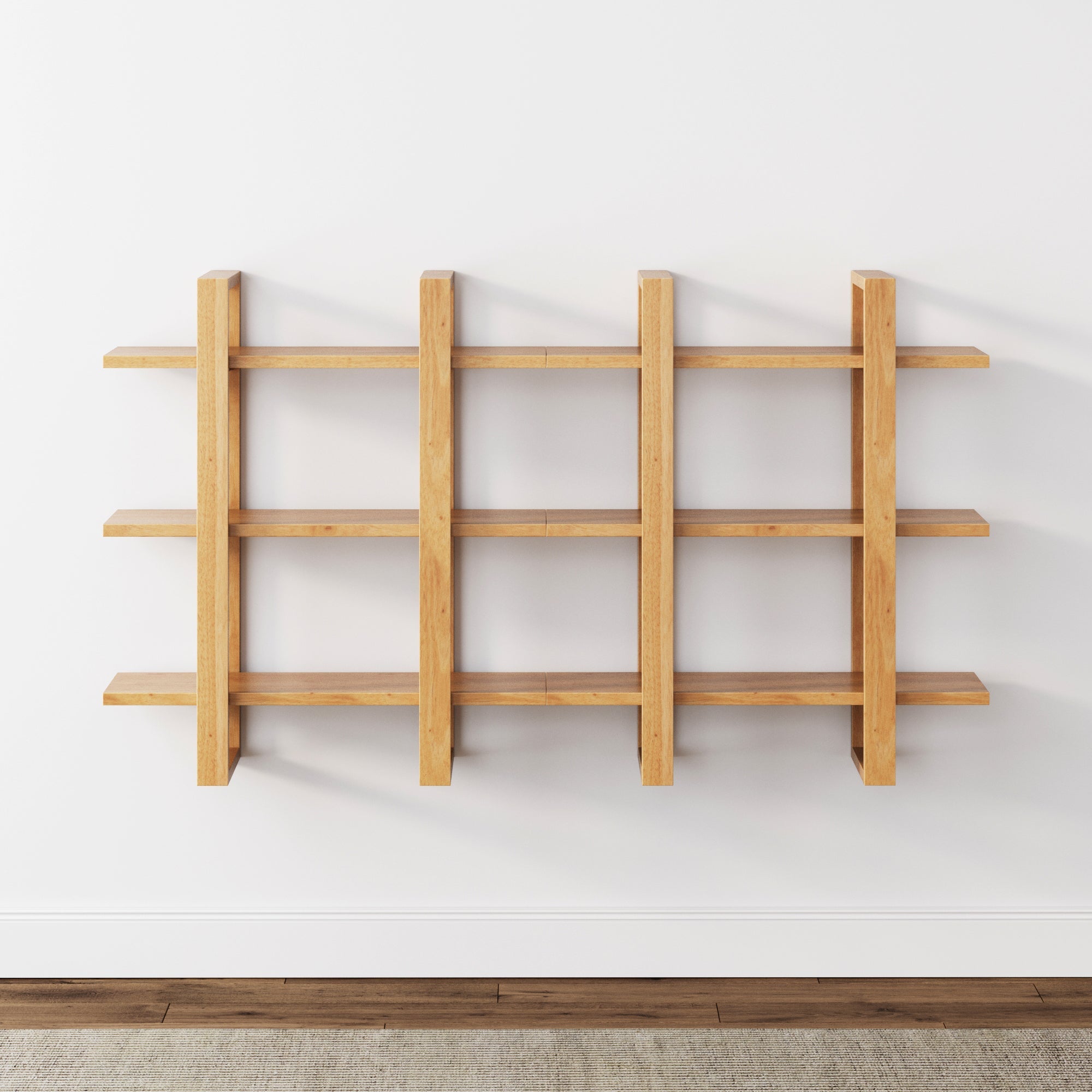 Solid Wood Wall Shelves Warm Pine (Set of 2) - Nathan James