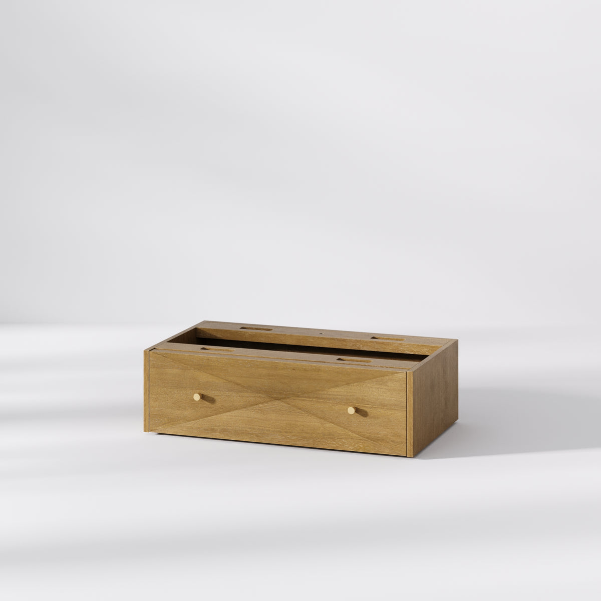 Modern Wood Geometric Dresser Single Light Brown - Nathan James