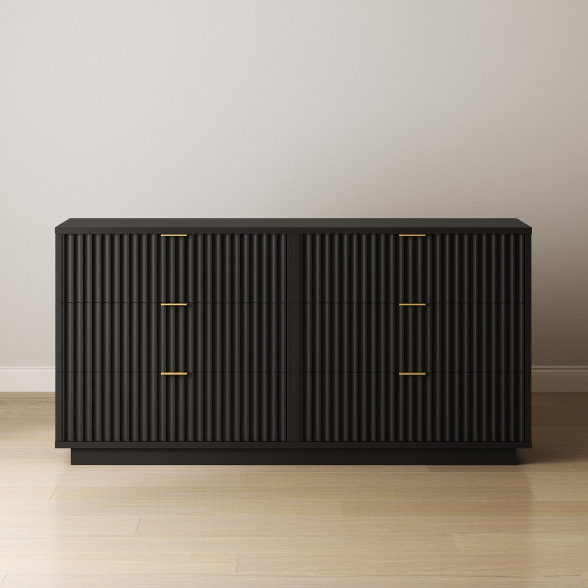 Modern Stackable 6-Drawer Modular Dresser Black Oak - Nathan James