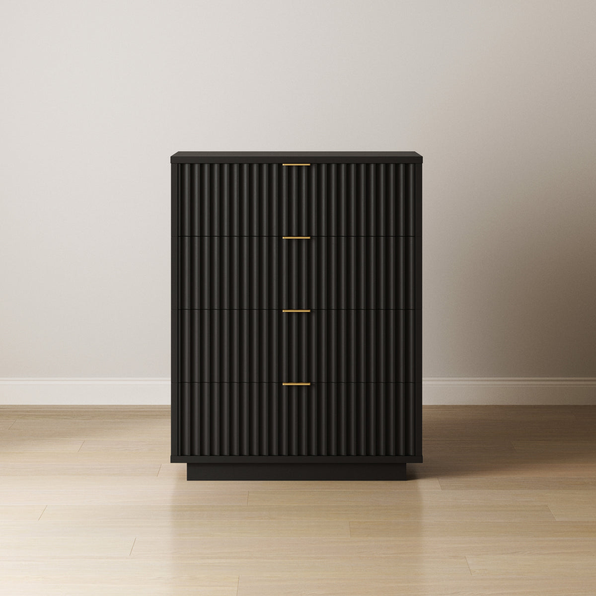 Modern Stackable 4-Drawer Modular Dresser Black Oak - Nathan James