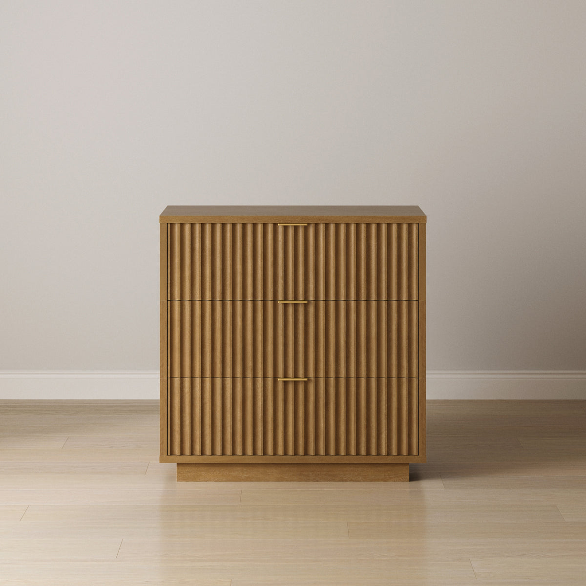 Modern Stackable 3-Drawer Modular Dresser Light Brown - Nathan James