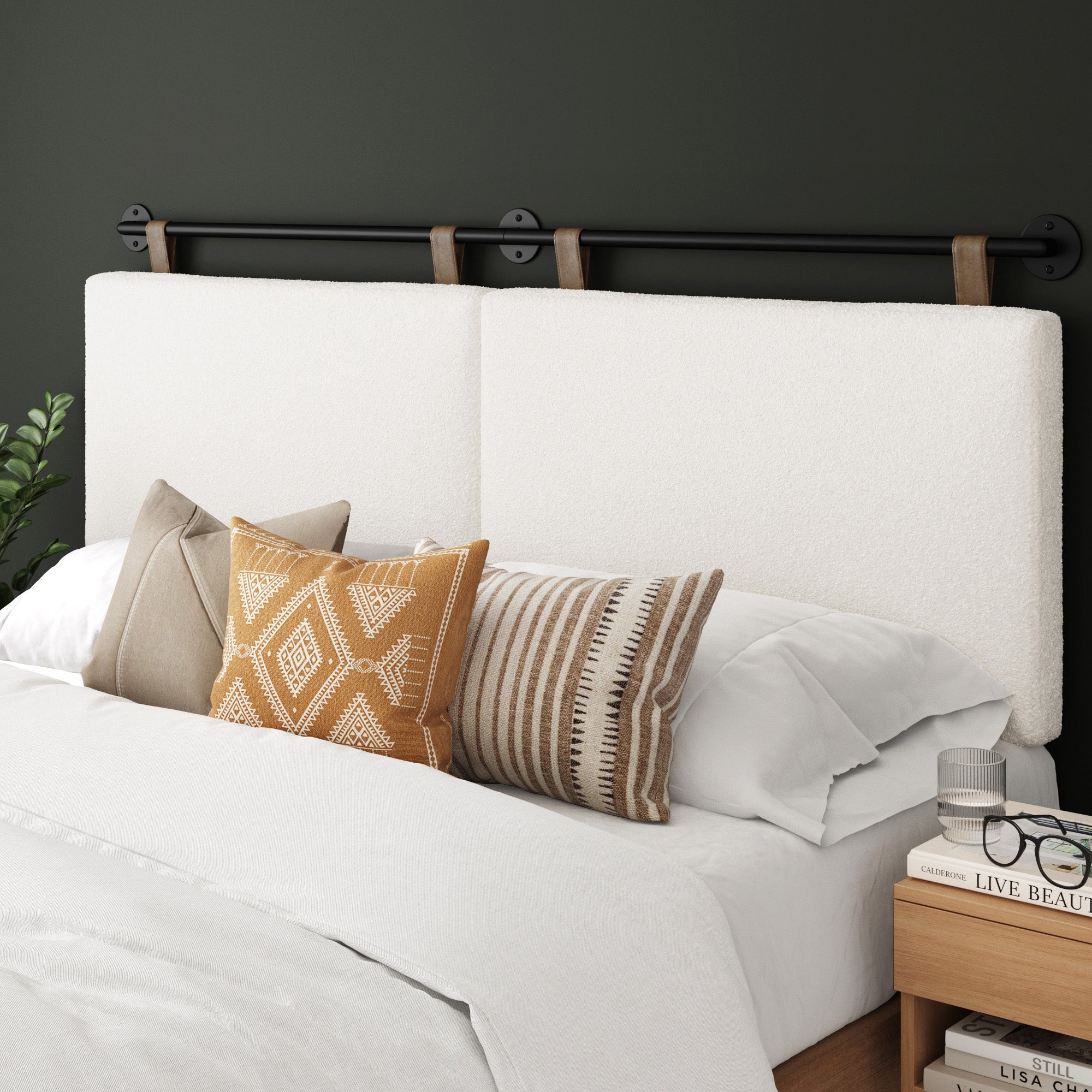 Boucle Upholstered King Wall Mount Headboard - Nathan James