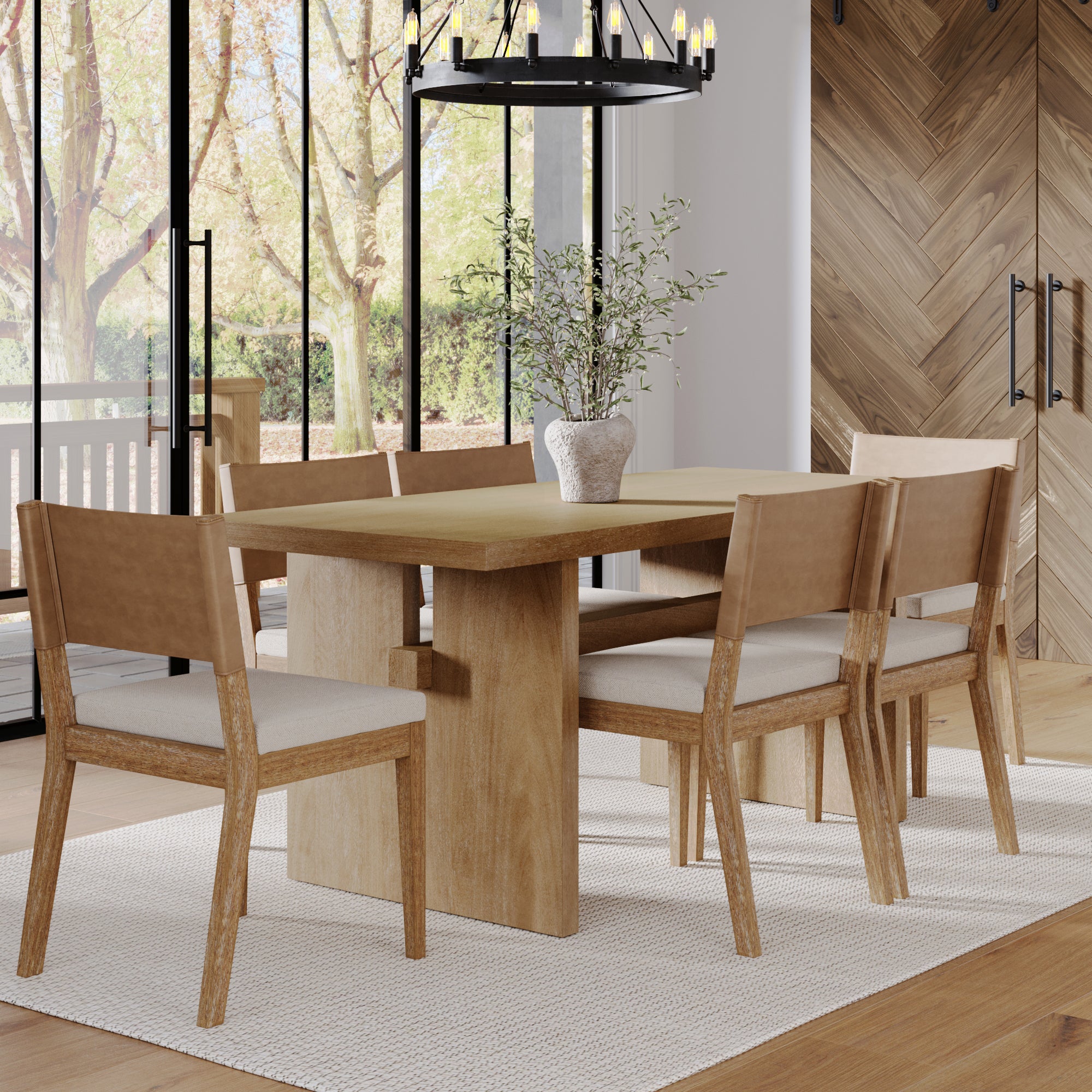 Farmhouse Dining Set (6 Chairs) - Nathan James