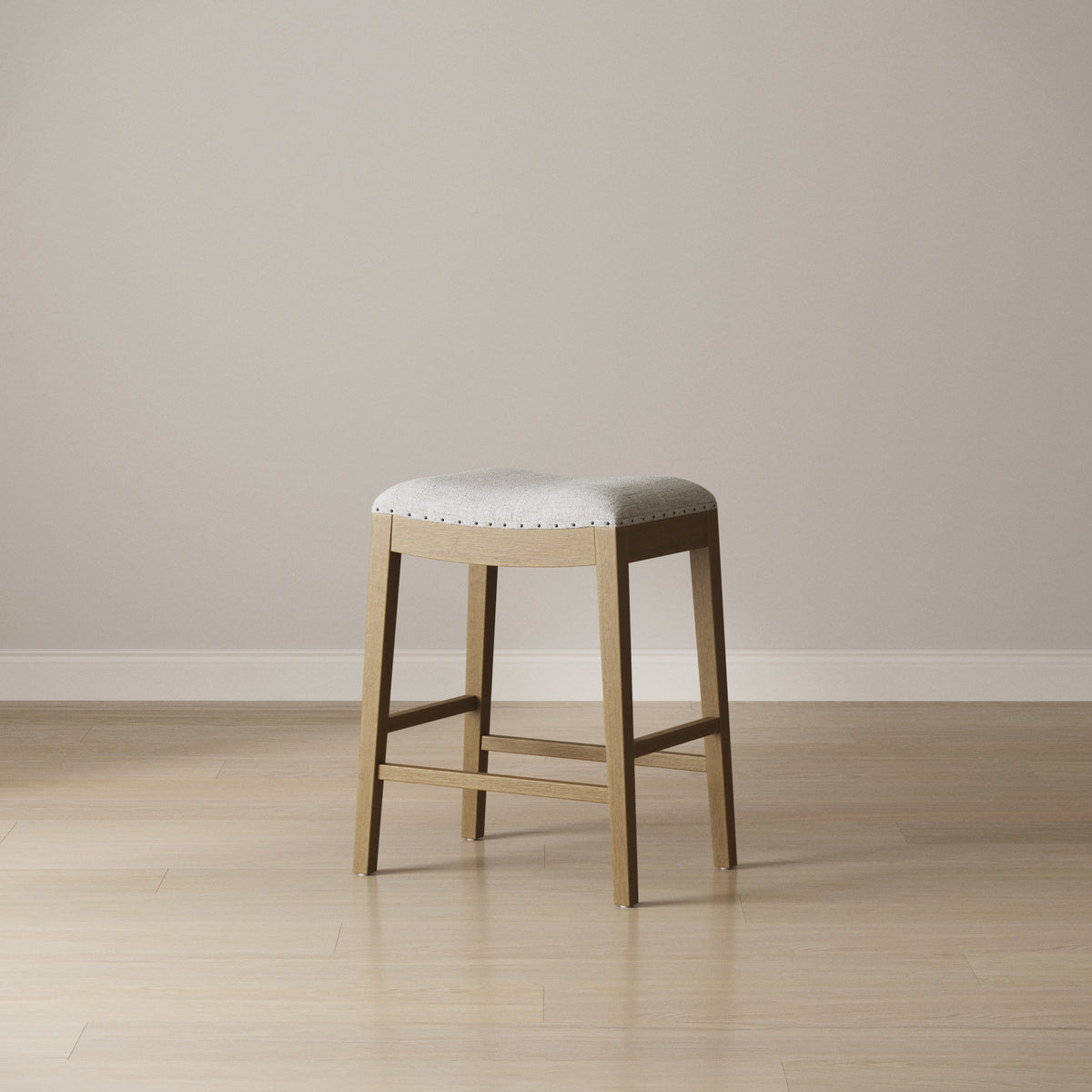 Modern Wood Backless Counter Stool Gray - Nathan James