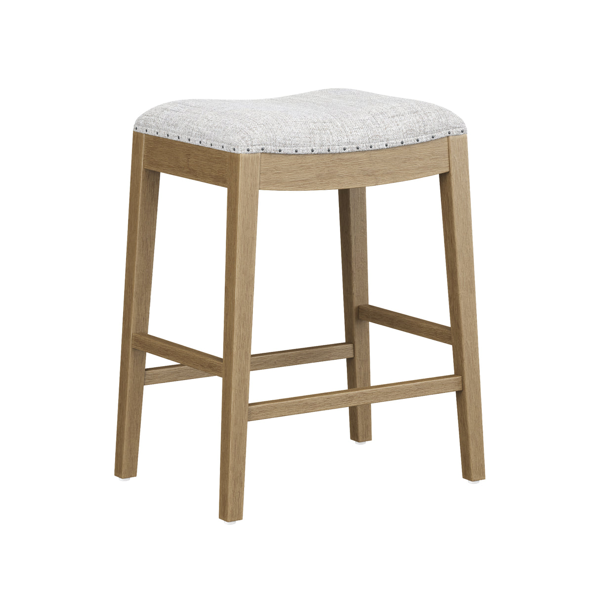 Modern Wood Backless Counter Stool Gray - Nathan James