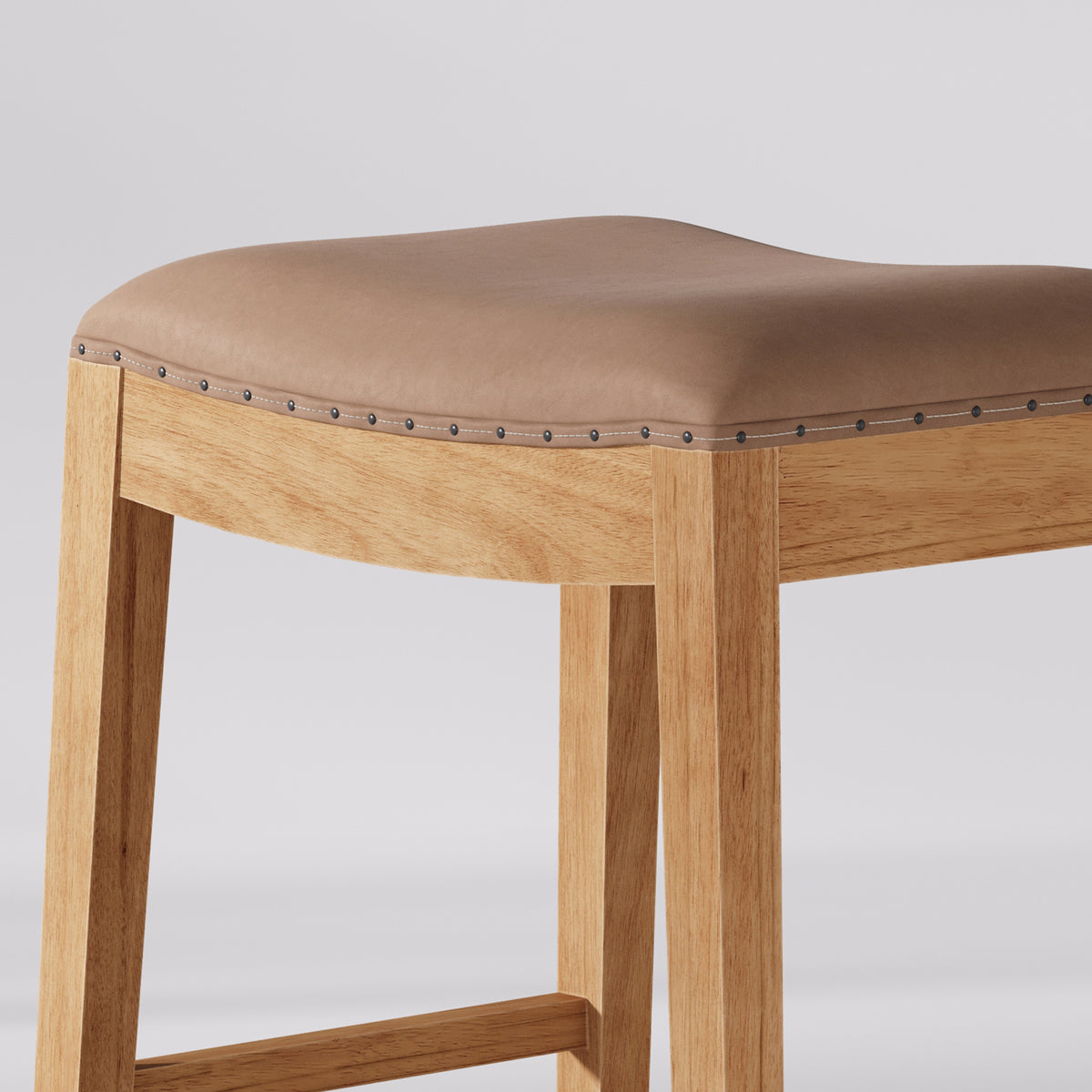 Modern Wood Backless Counter Stool Light Brown (Set of 4) - Nathan James