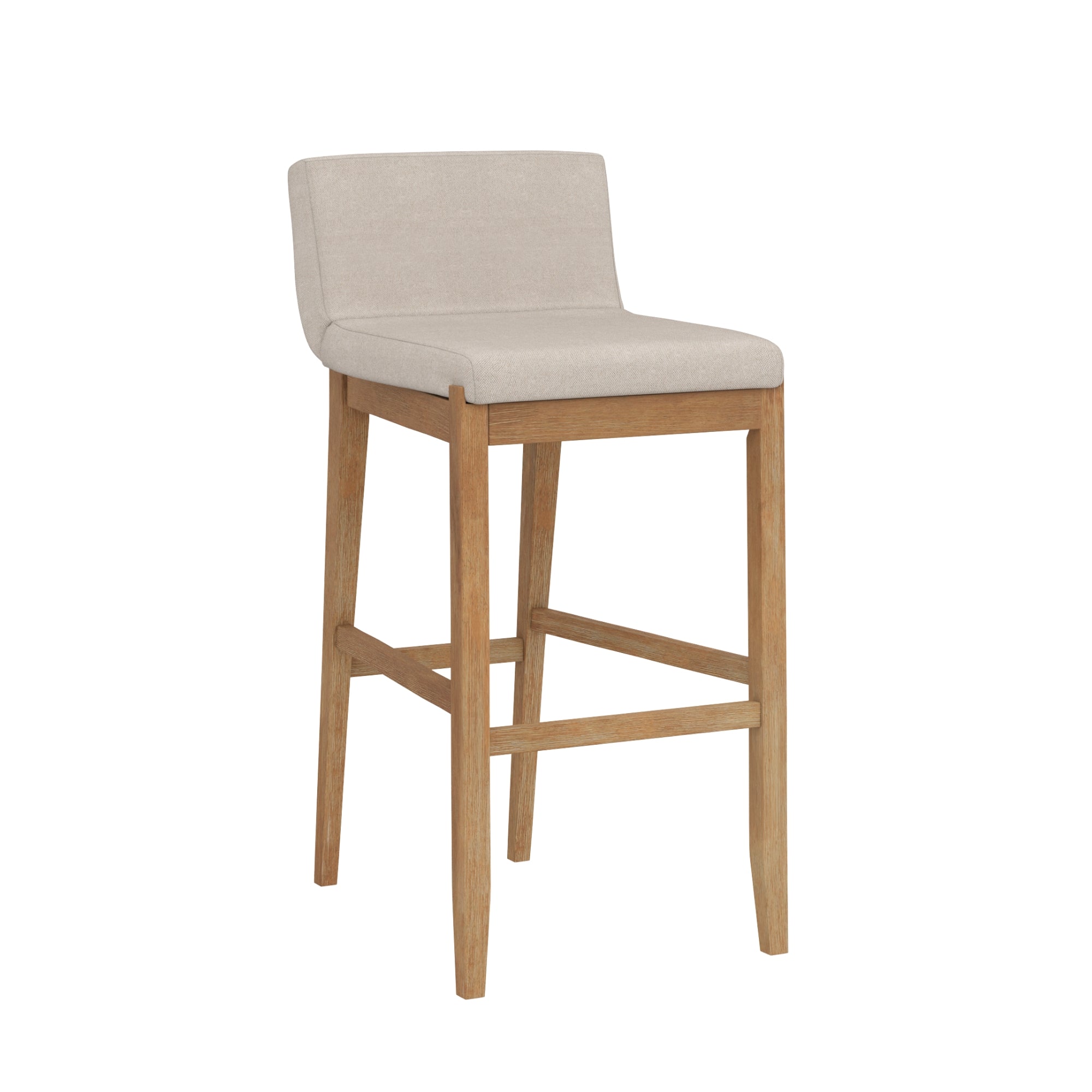 Exposed Wood Back Bar Stools Light Brown (Set of 3) - Nathan James