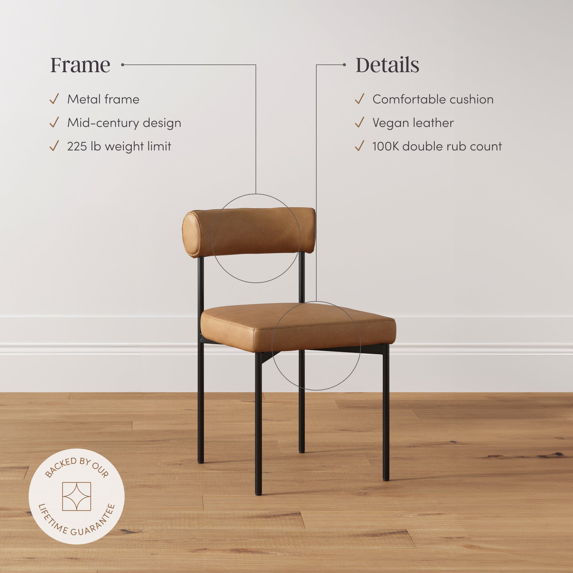 Faux Leather Modern Dining Chairs (Set of 6) - Nathan James