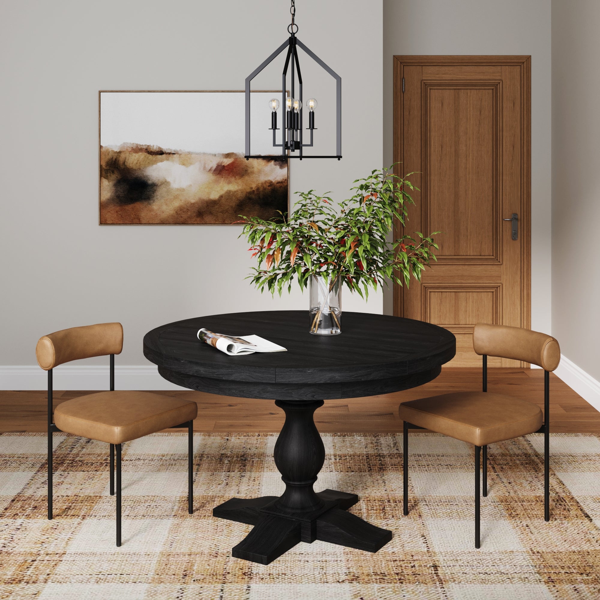 Faux Leather Modern Dining Chair (Set of 2) - Nathan James