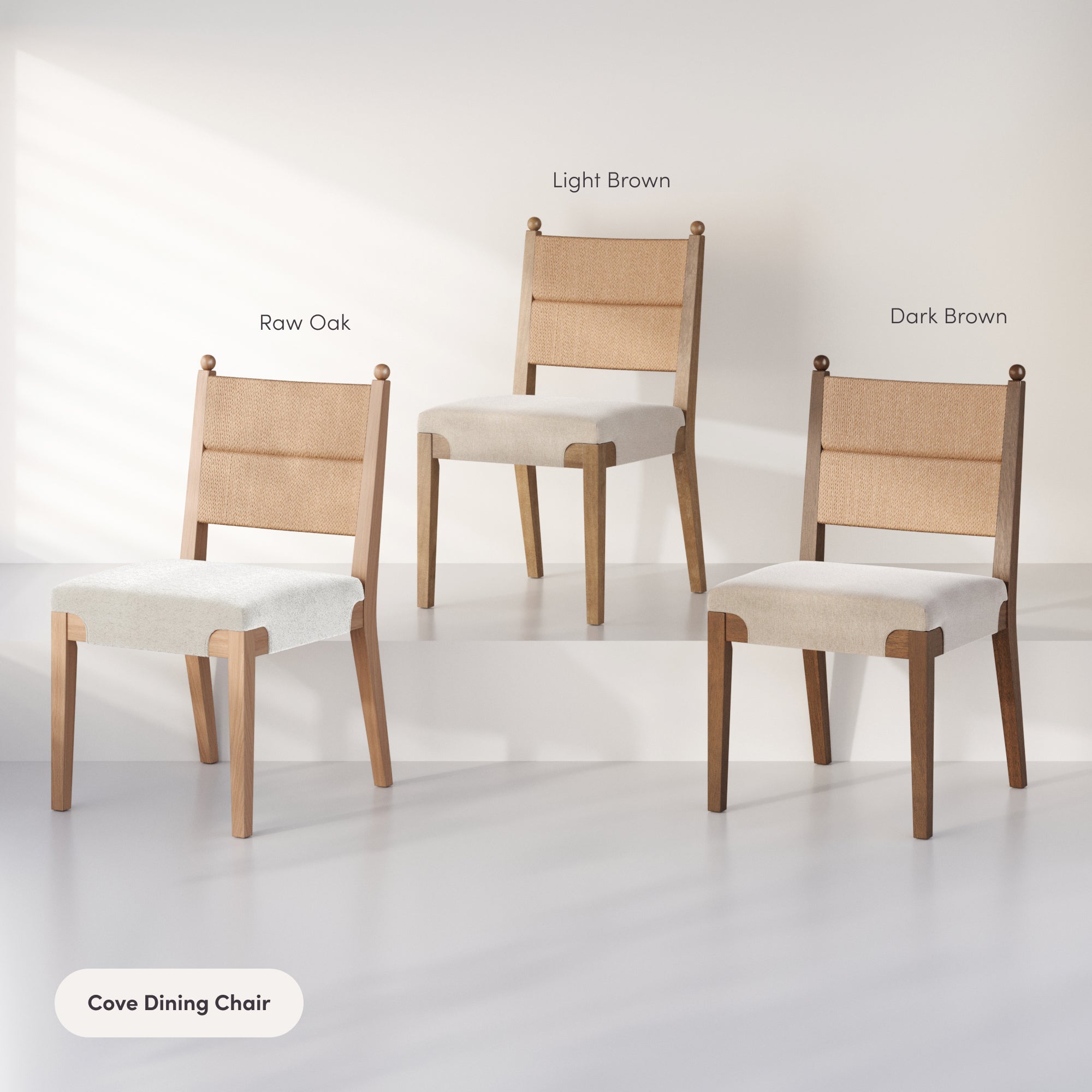 Modern Boucle Seagrass Dining Chair Upholstered Oak (Set of 6) - Nathan James
