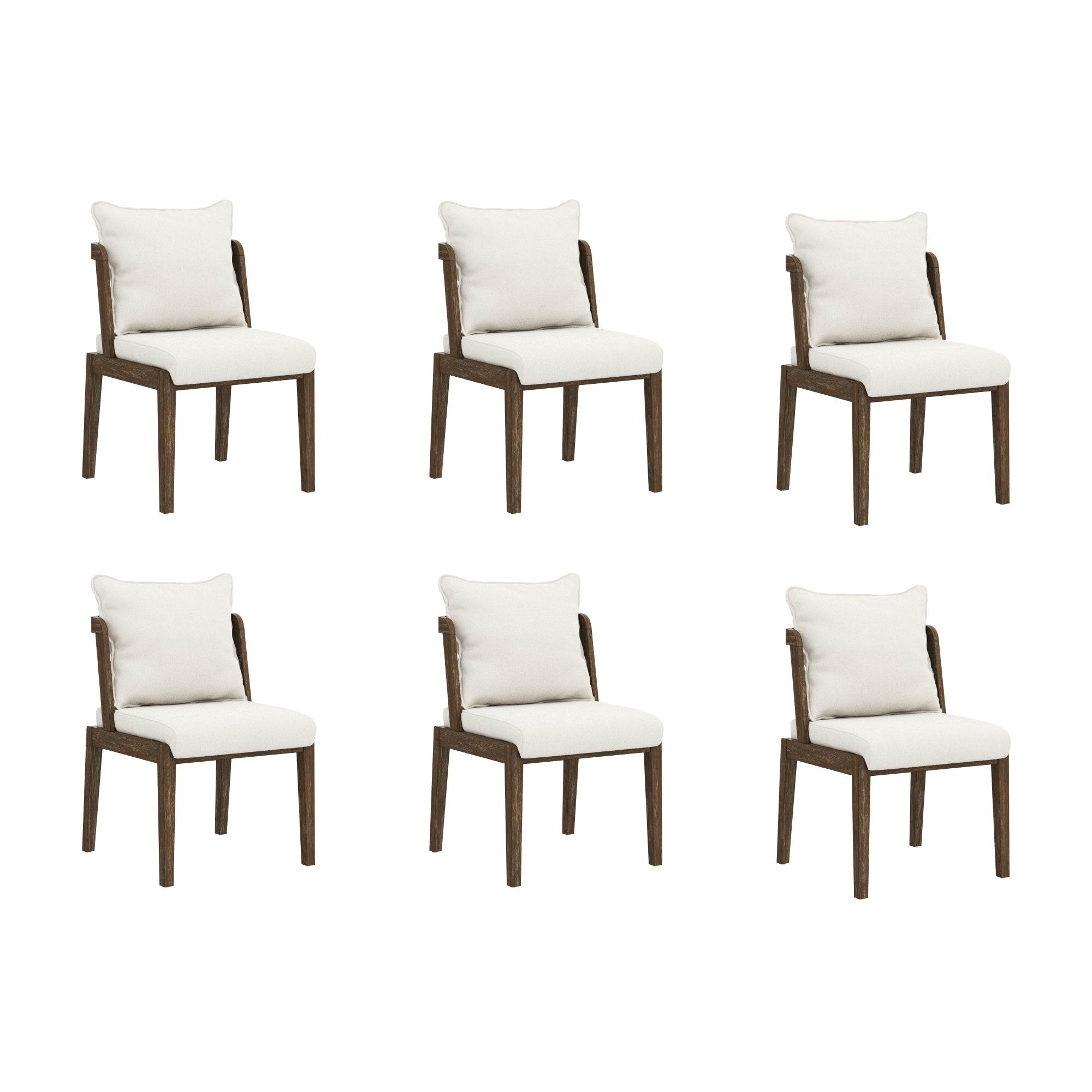 Scandinavian Dining Chair with Back Dark Brown (Set of 6) - Nathan James