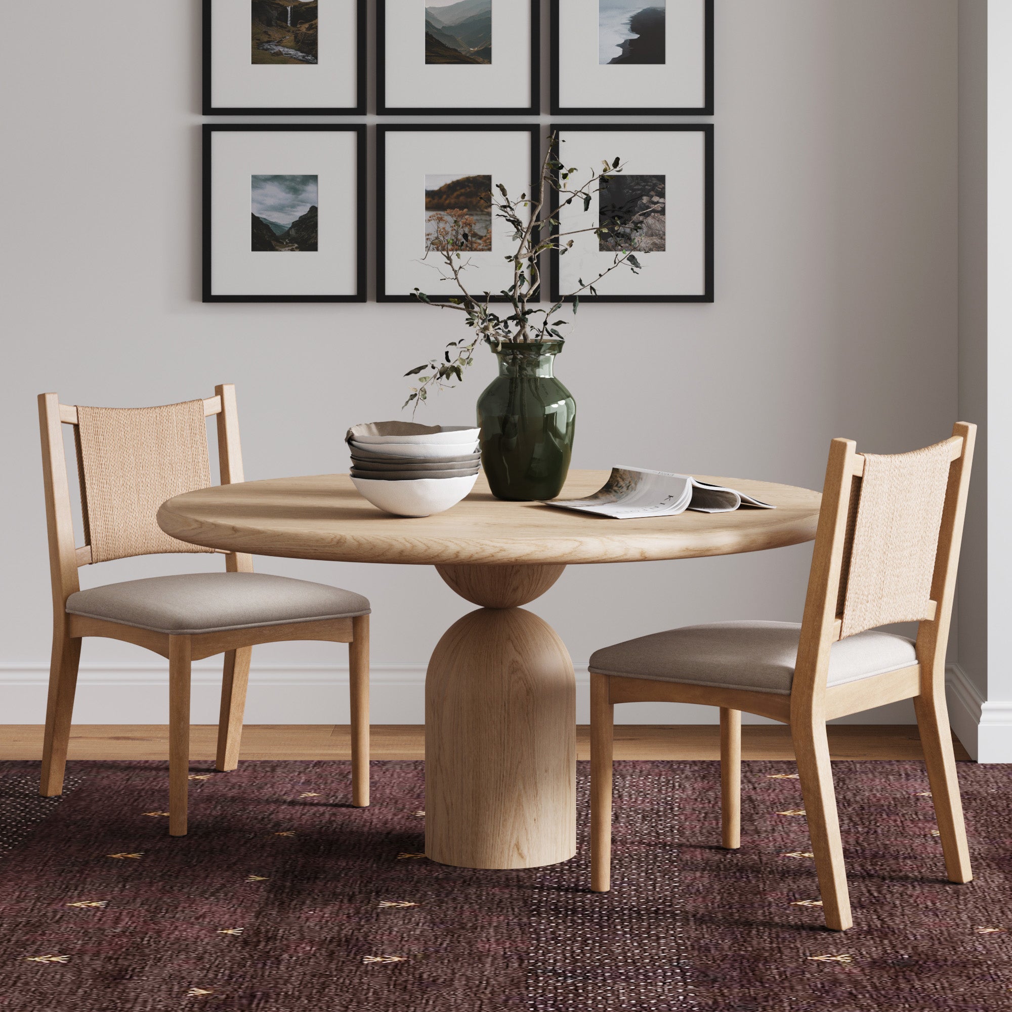 Arched Back Seagrass Dining Chair Light Brown (Set of 2) - Nathan James
