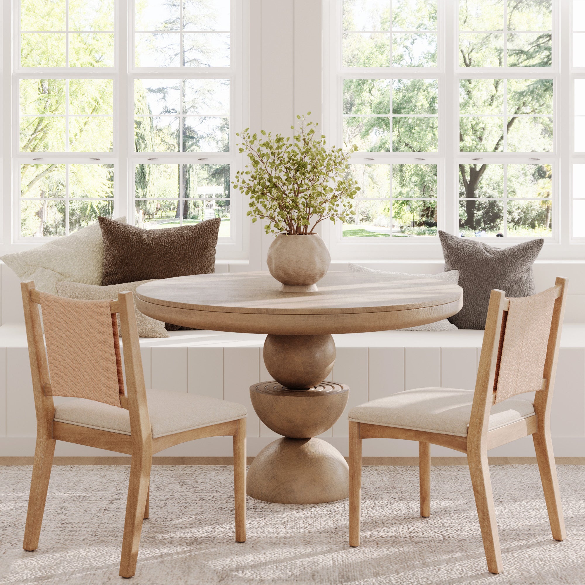 Arched Back Seagrass Dining Chair Light Brown - Nathan James