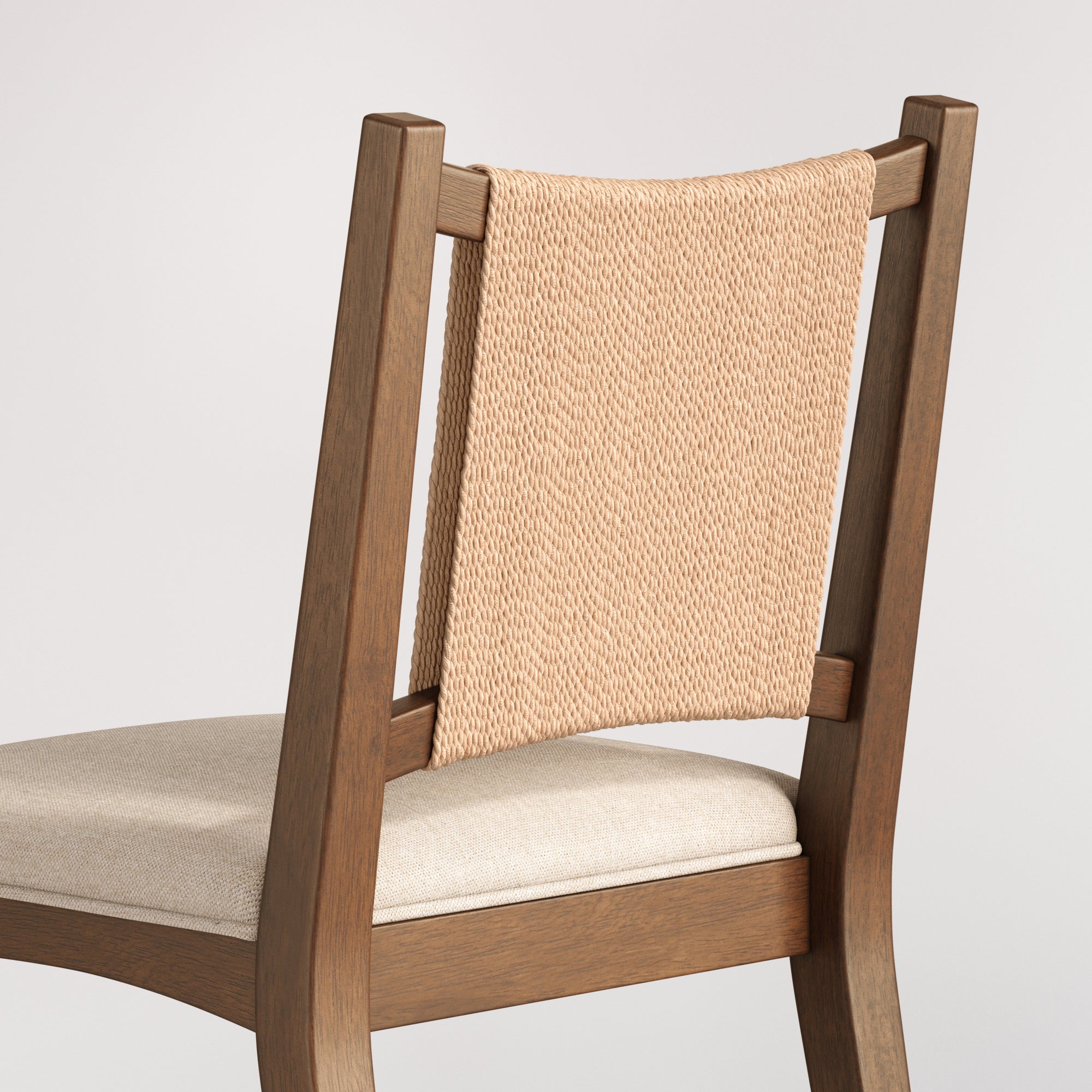Arched Back Seagrass Dining Chair Medium Brown - Nathan James