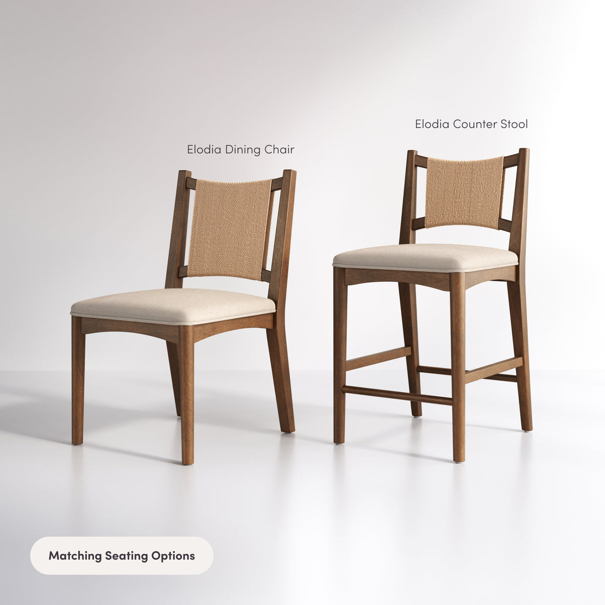 Arched Back Seagrass Dining Chair Medium Brown - Nathan James