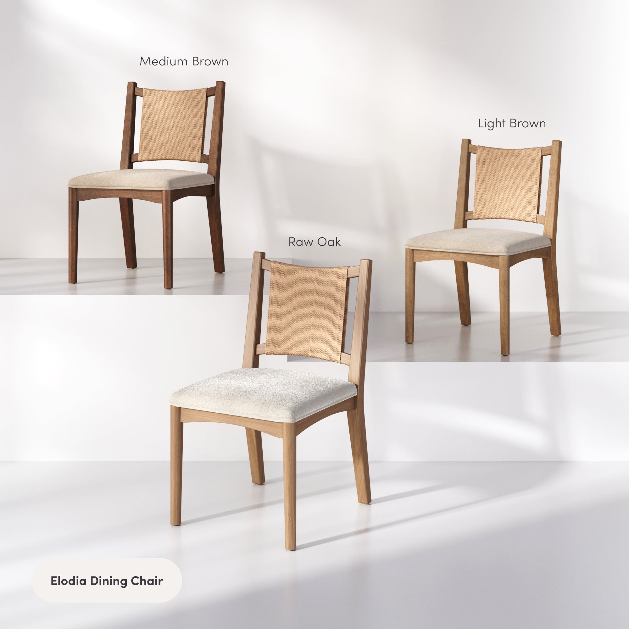 Arched Back Seagrass Boucle Dining Chair Raw Oak (Set of 6) - Nathan James