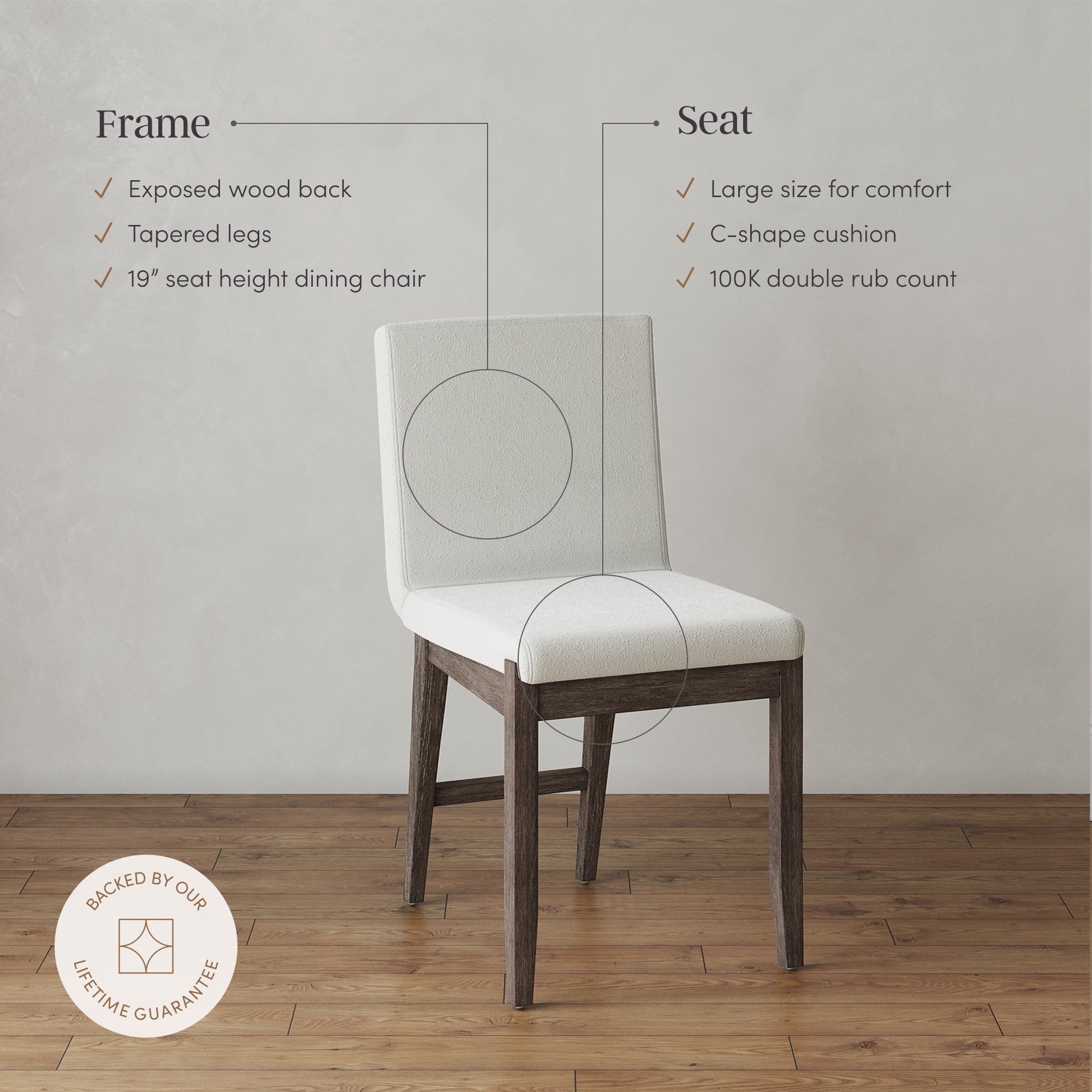 Exposed Back Dining Chairs Dark Brown (Set of 6) - Nathan James