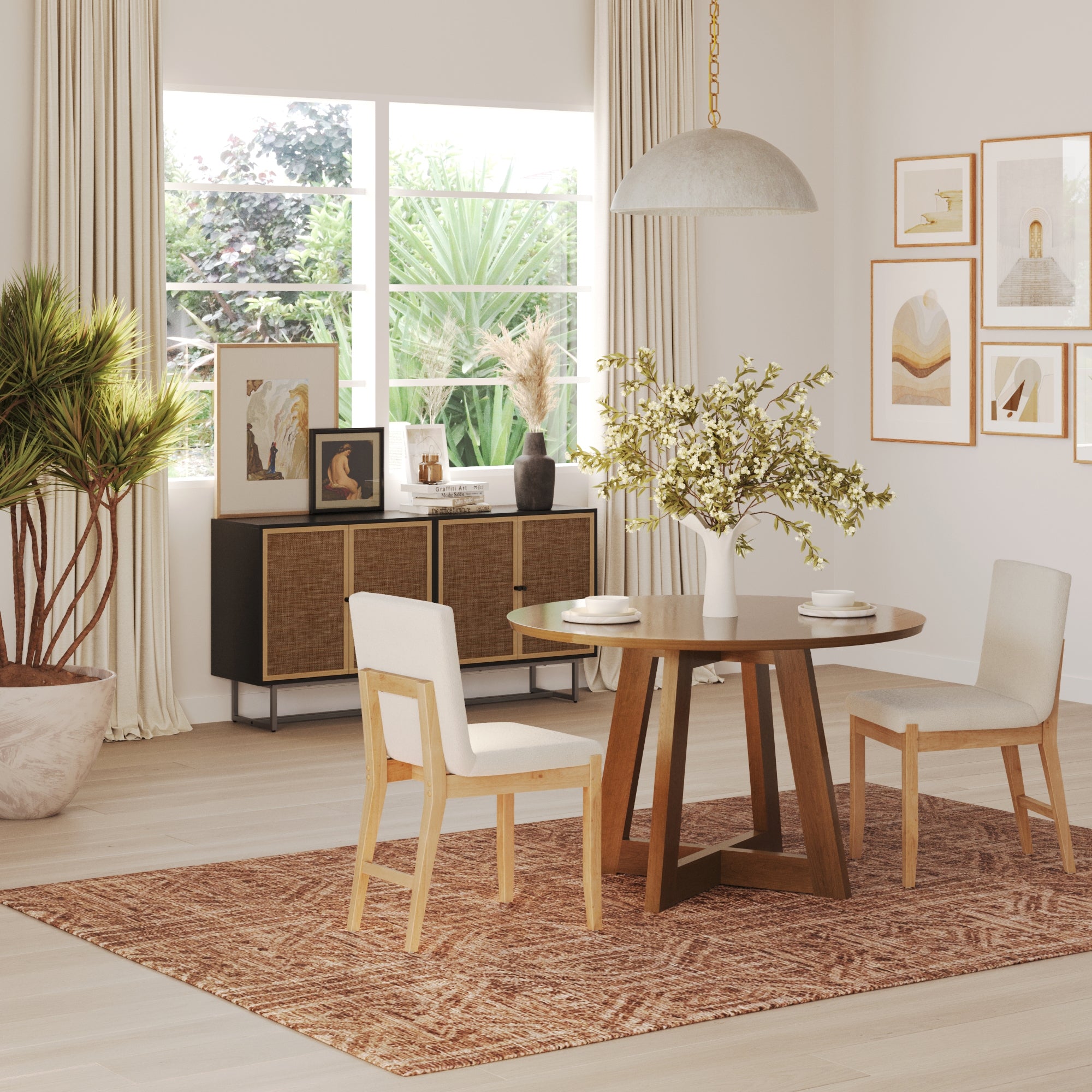 Modern Exposed Back Dining Chair (Set of 2) - Nathan James