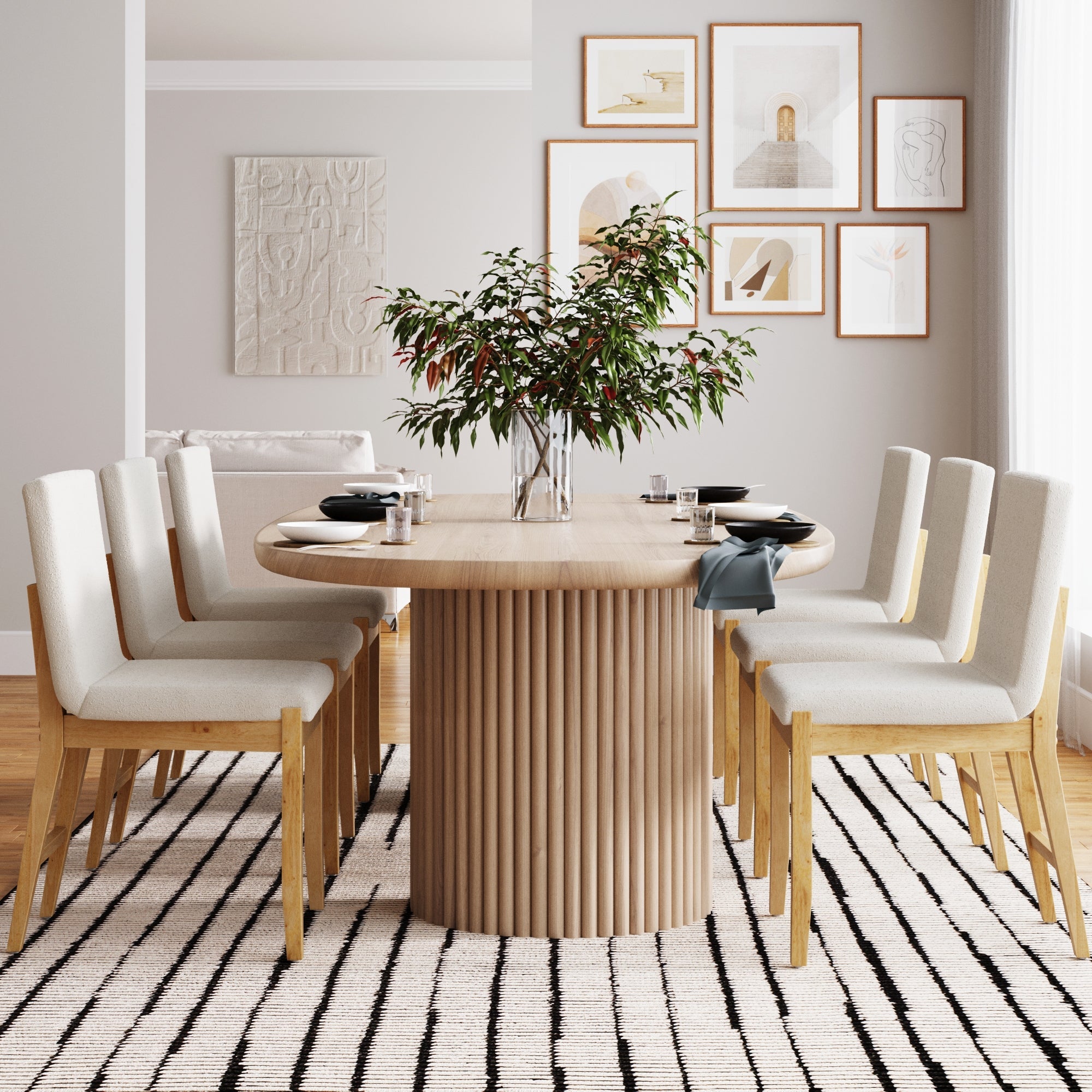 Modern Exposed Back Dining Chair (Set of 6) - Nathan James