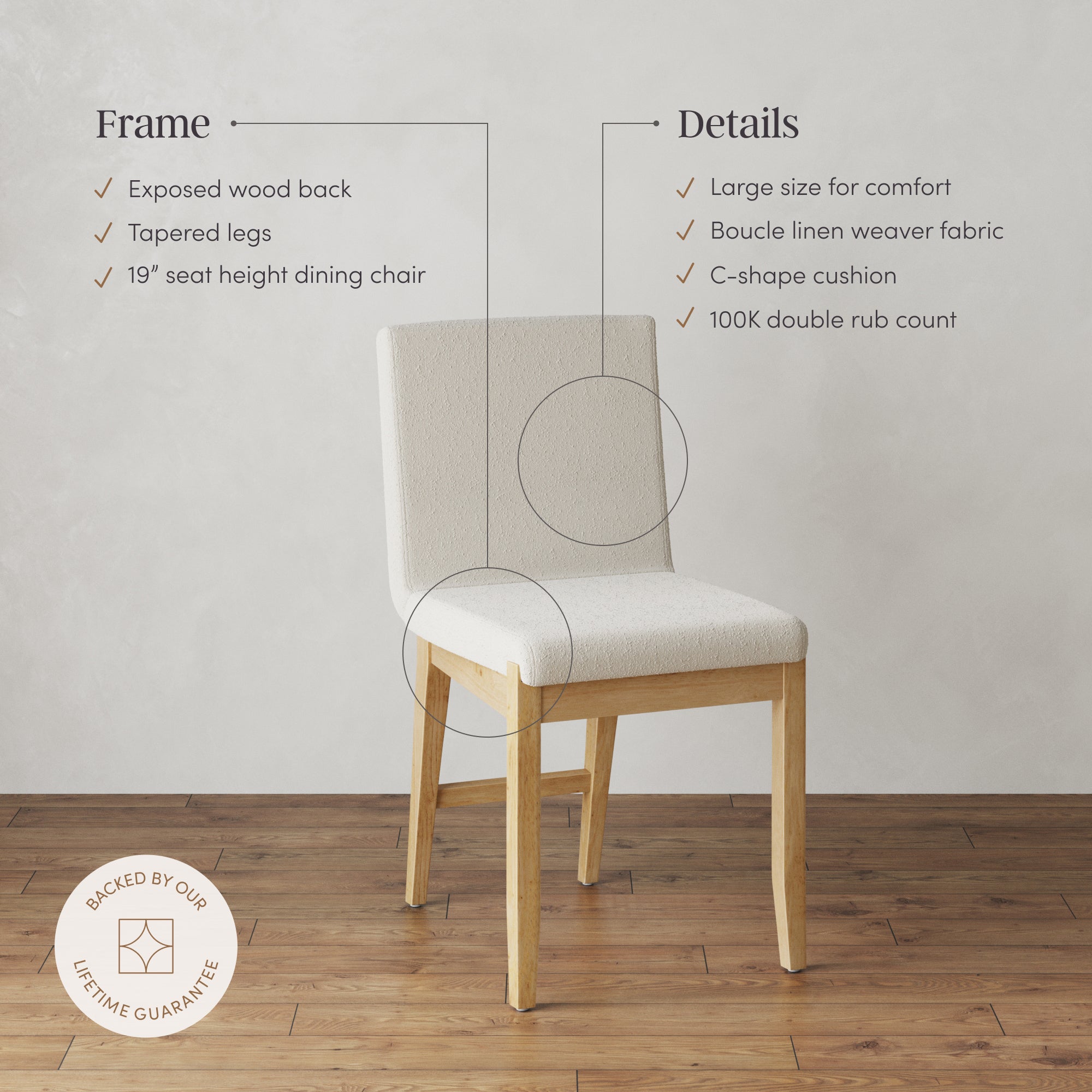 Modern Exposed Back Dining Chair (Set of 2) - Nathan James
