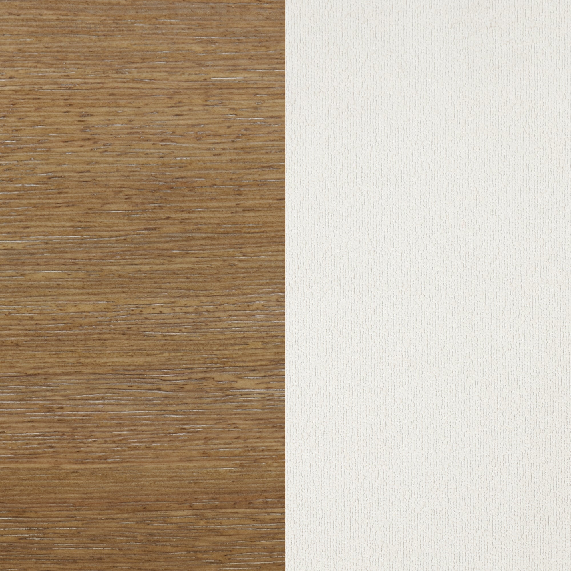 A split background with the left half showing a brown wood texture and the right half showing a smooth, off-white textured surface.