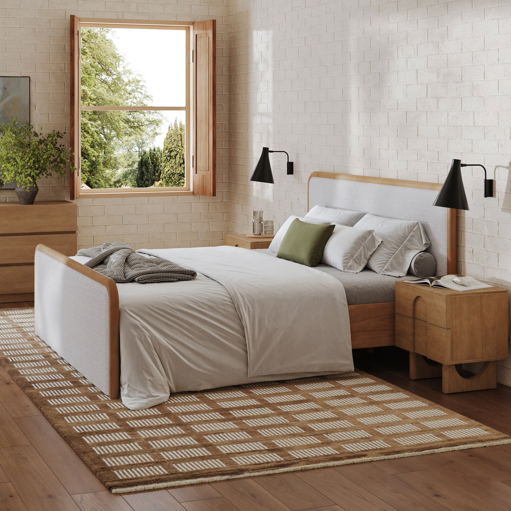 Modern Curved Wood Dresser and Nightstand Set (3-Piece) - Nathan James