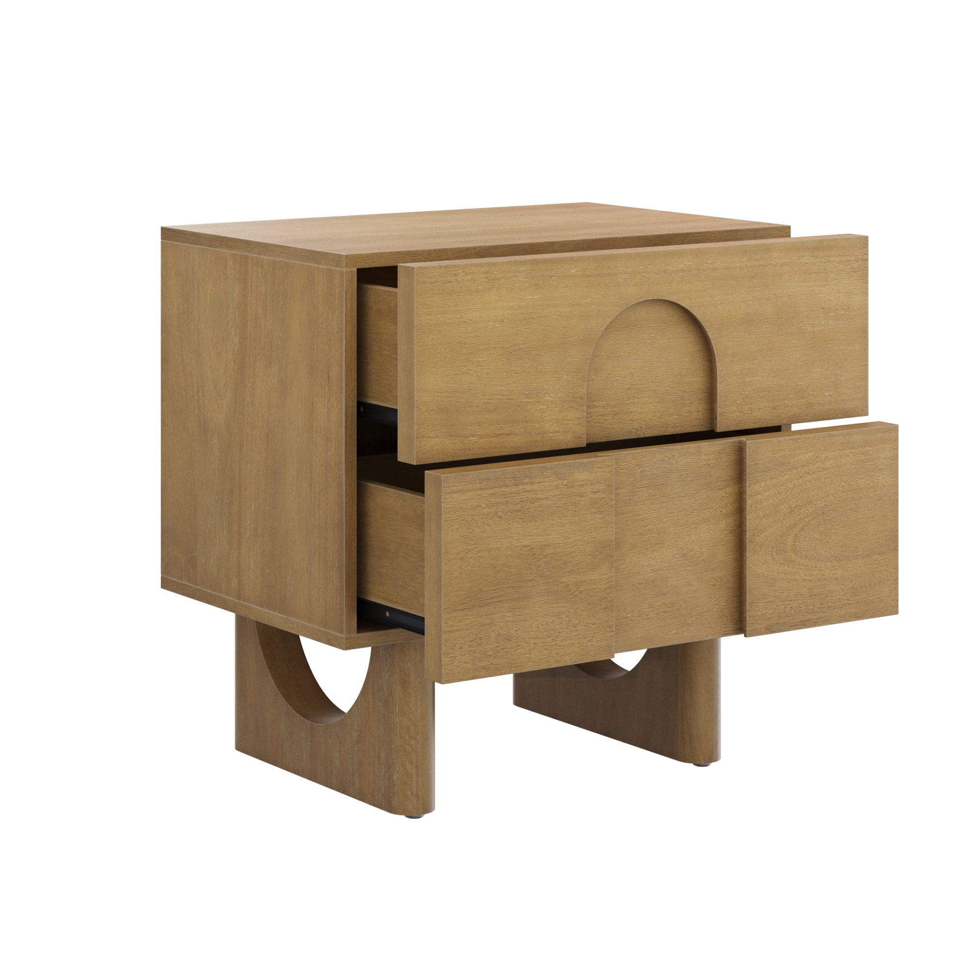 Modern Curved Wood Dresser and Nightstand Set (4-Piece) - Nathan James
