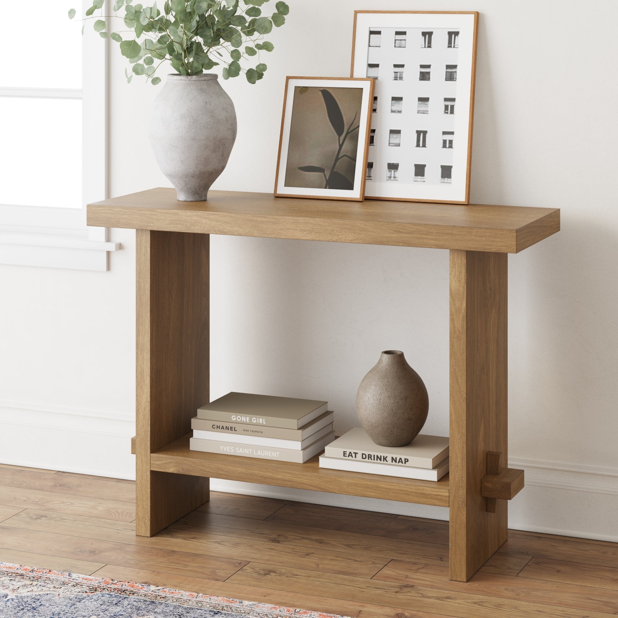 Wood Console Table Light Brown - Nathan James