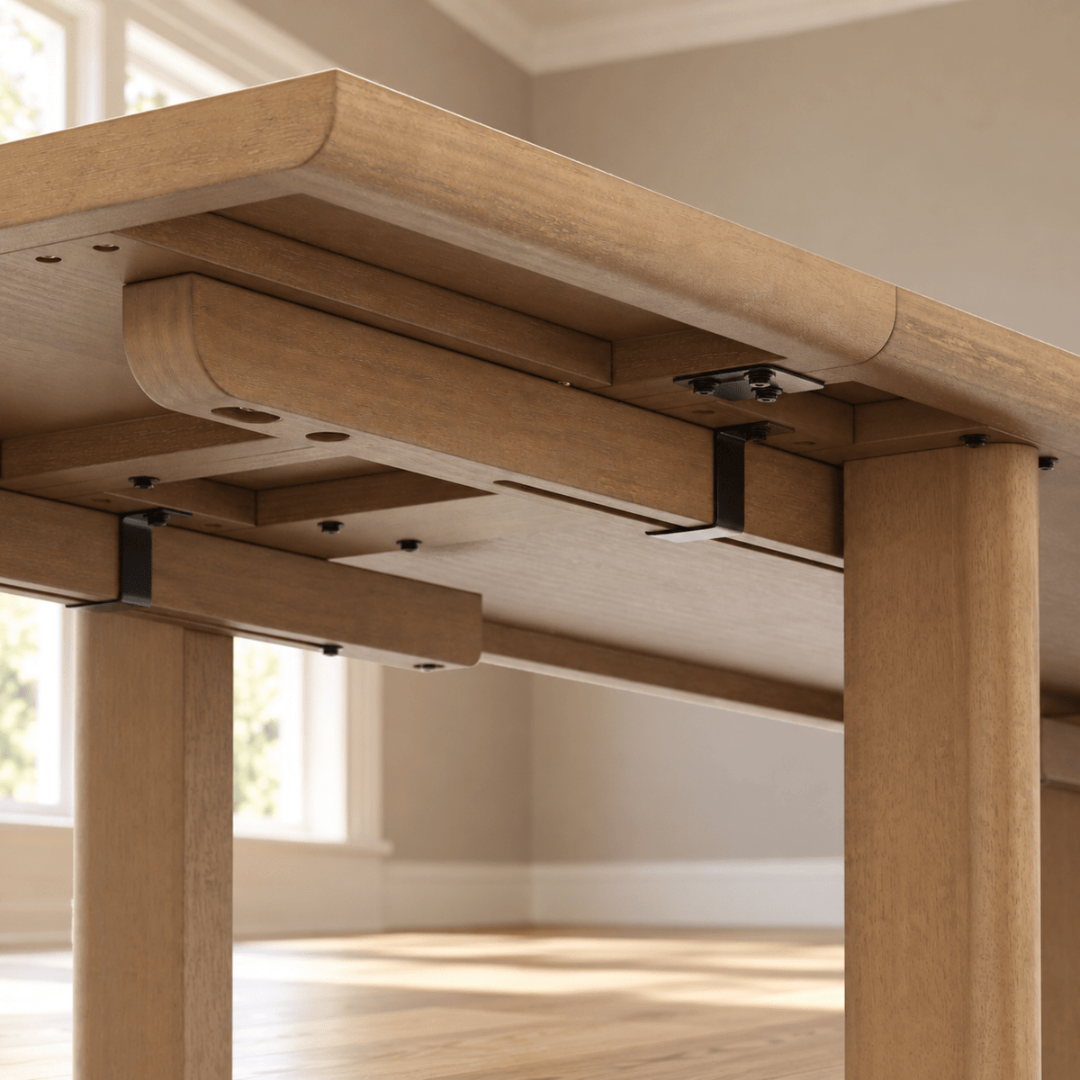 Wood Extendable Dining Table with Leaf Extensions for 8 - Nathan James