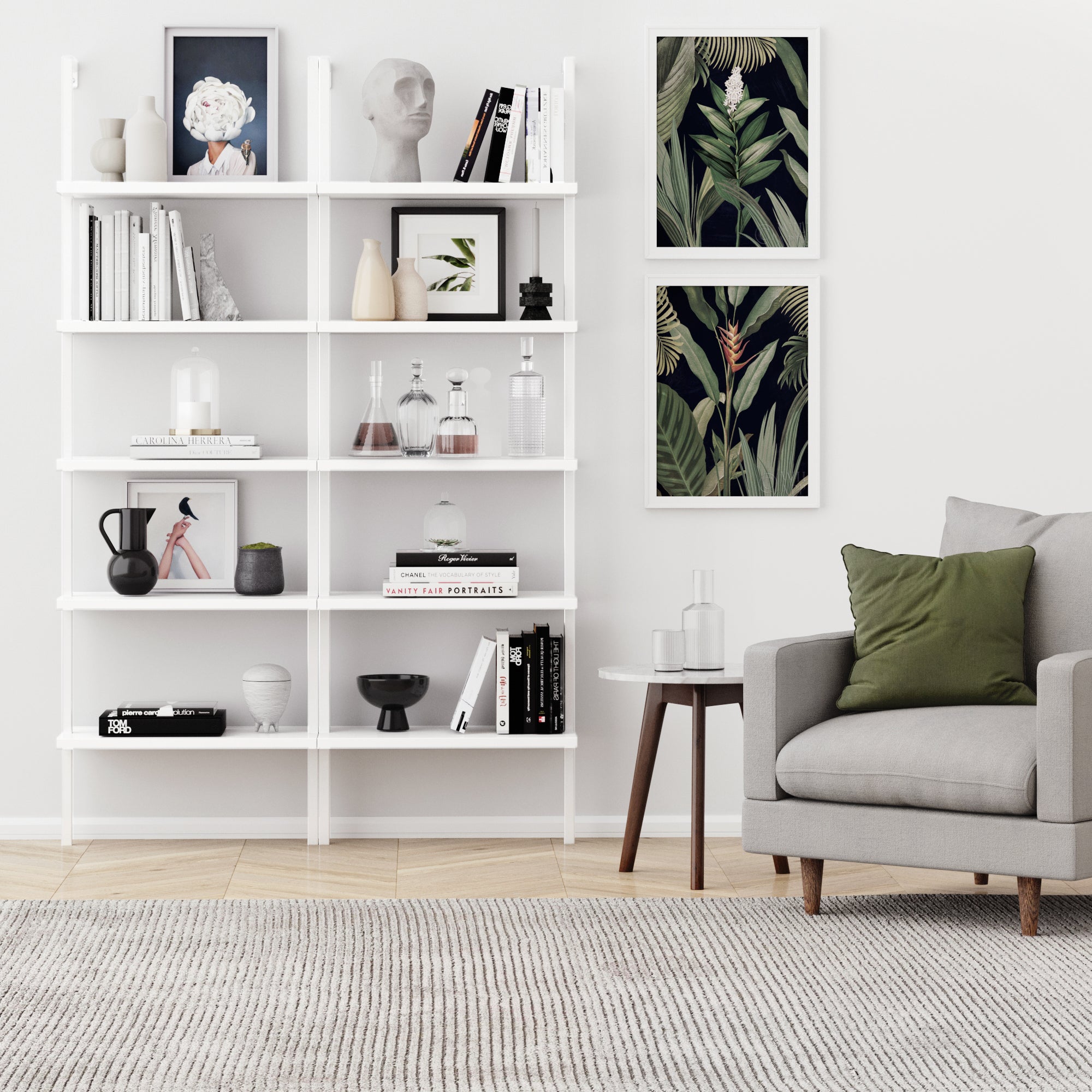 5 - Shelf Ladder Bookshelf White - Nathan James