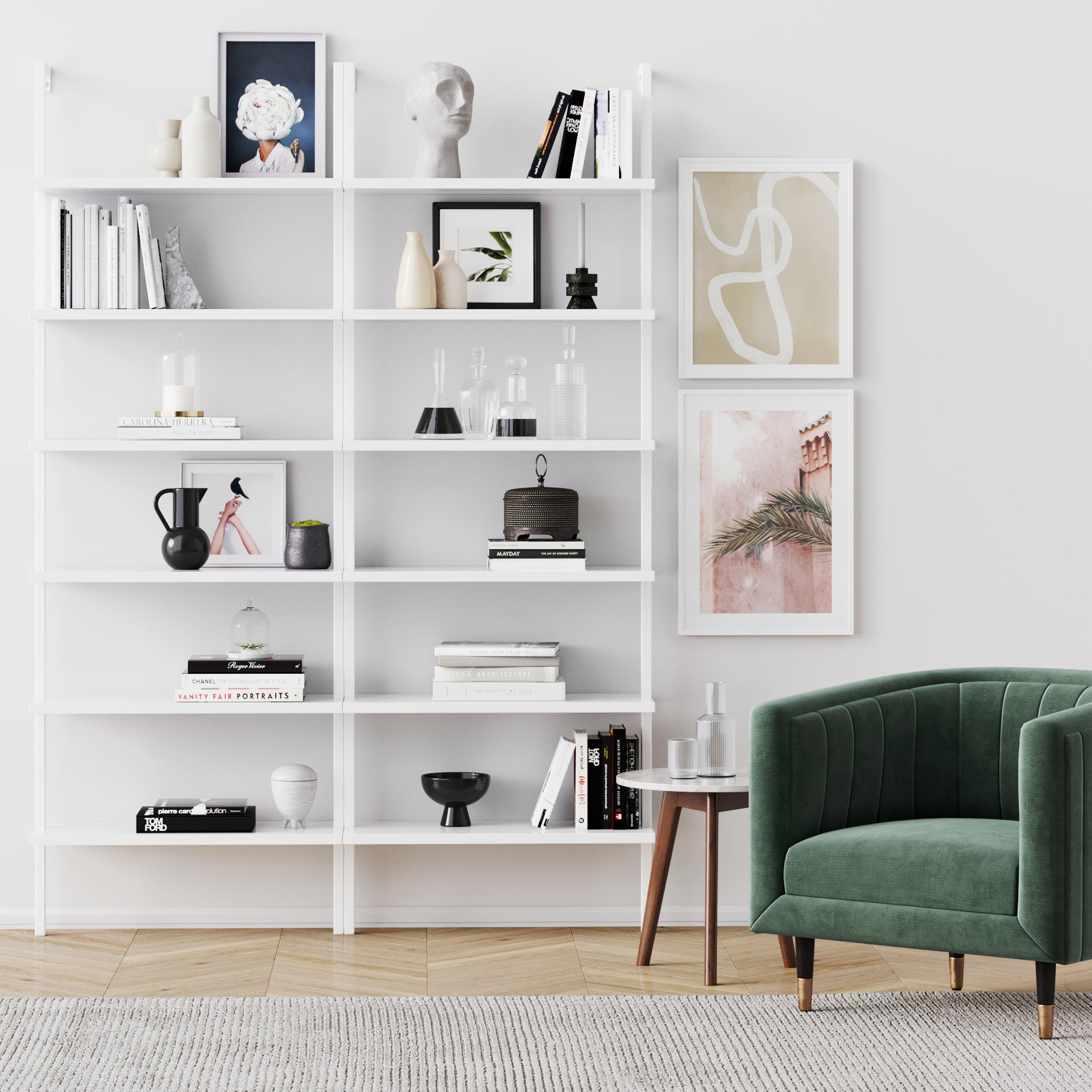 6 - Shelf Ladder Bookshelf White - Nathan James