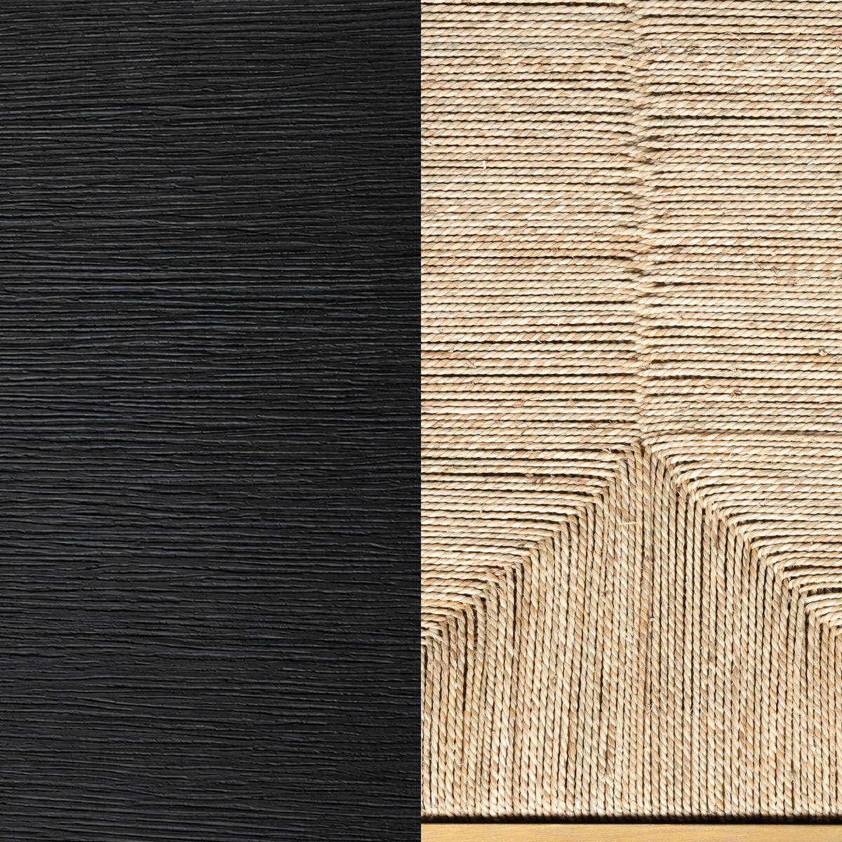 Seagrass Wall Bookshelf with Doors Black - Nathan James