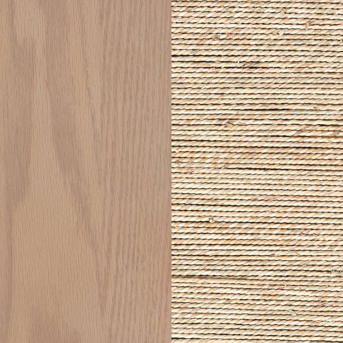 Seagrass Wall Bookshelf with Doors Raw Oak - Nathan James
