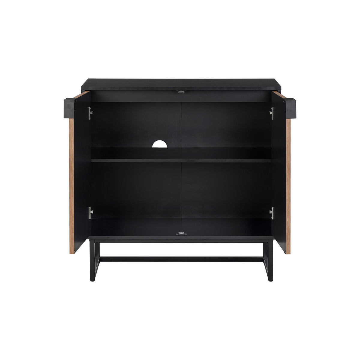 Wood 2-Door TV Console for TVs up to 100" Brushed Fir - Nathan James