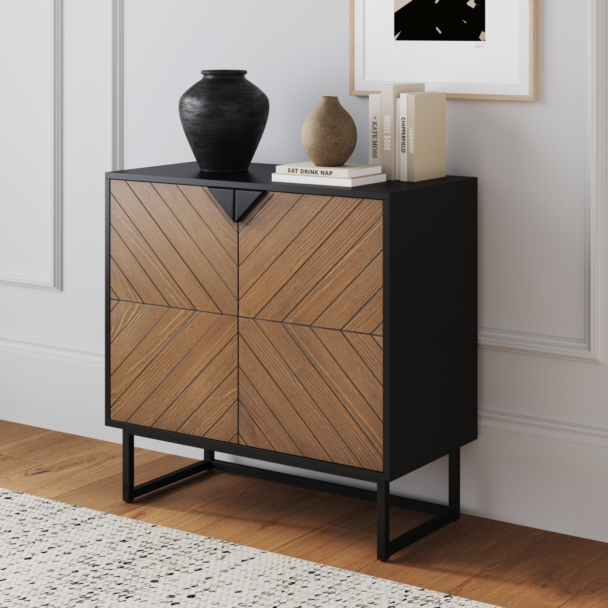 Wood 2 - Door Storage Cabinet Brushed Fir - Nathan James