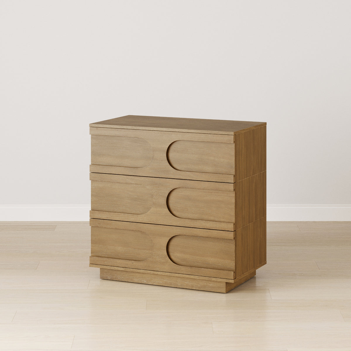 Mid-Century Modern Wood Stackable 3-Drawer Dresser Brown - Nathan James