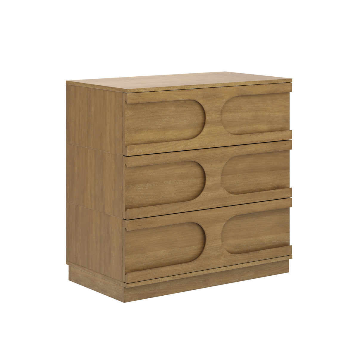 Mid-Century Modern Wood Stackable 3-Drawer Dresser Brown - Nathan James