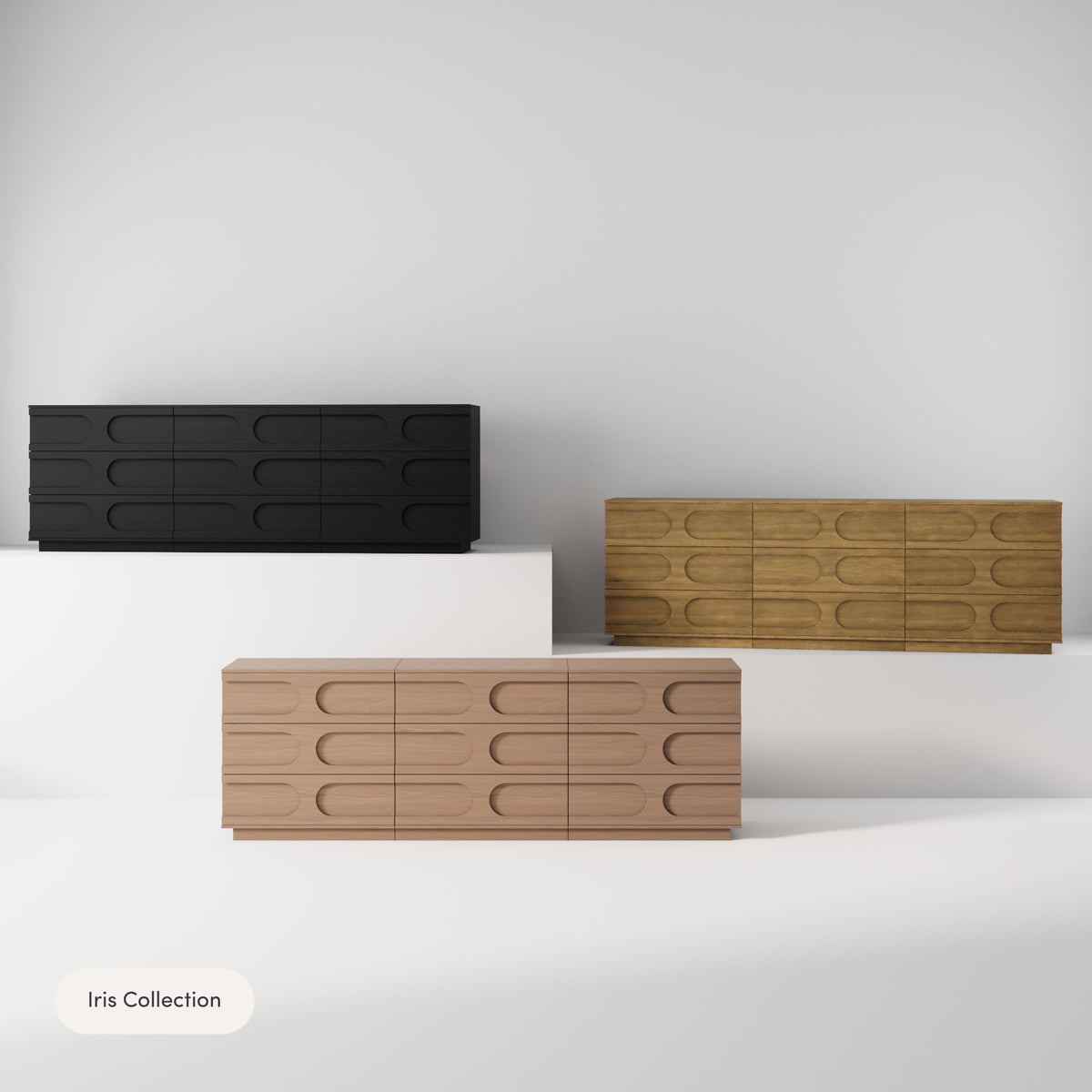 Mid-Century Modern Wood Stackable 9-Drawer Dresser Brown - Nathan James